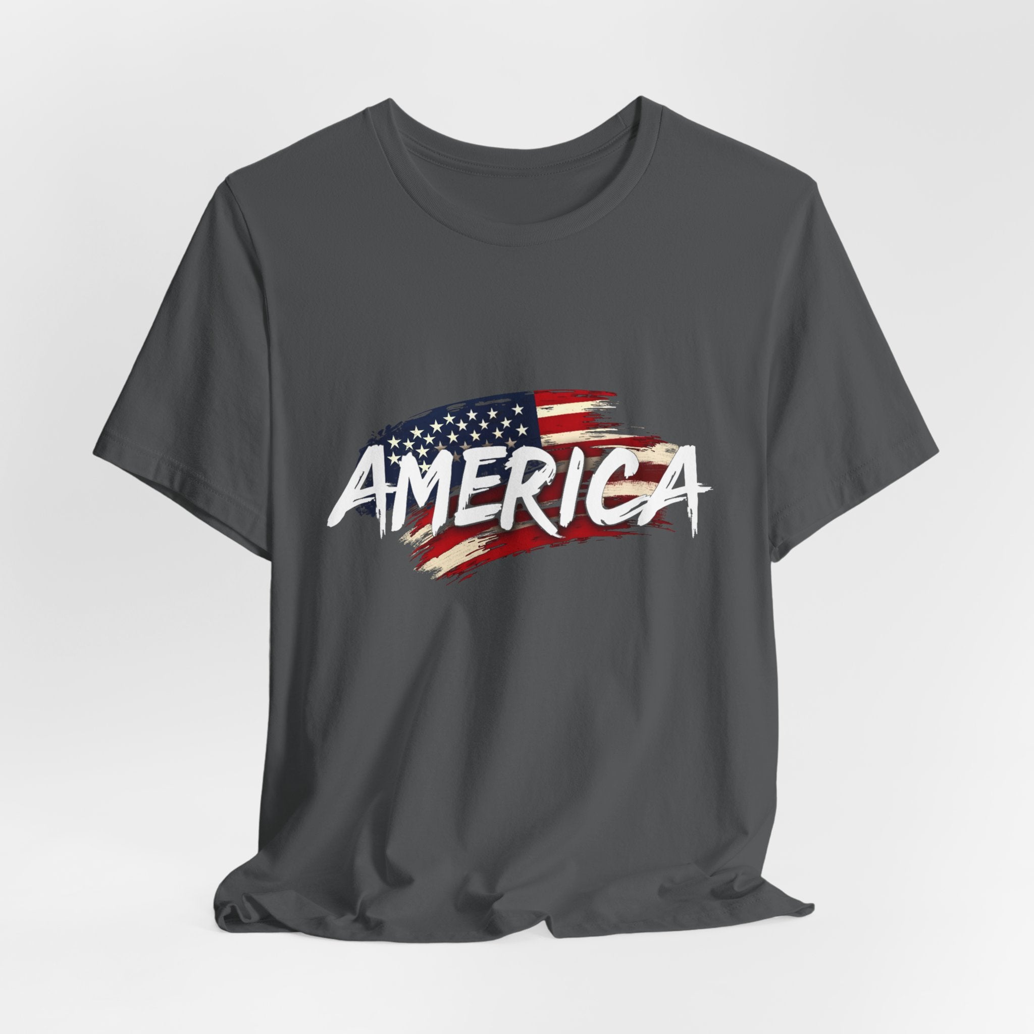 America Vintage Style Patriotic Flag Graphic T-Shirt
