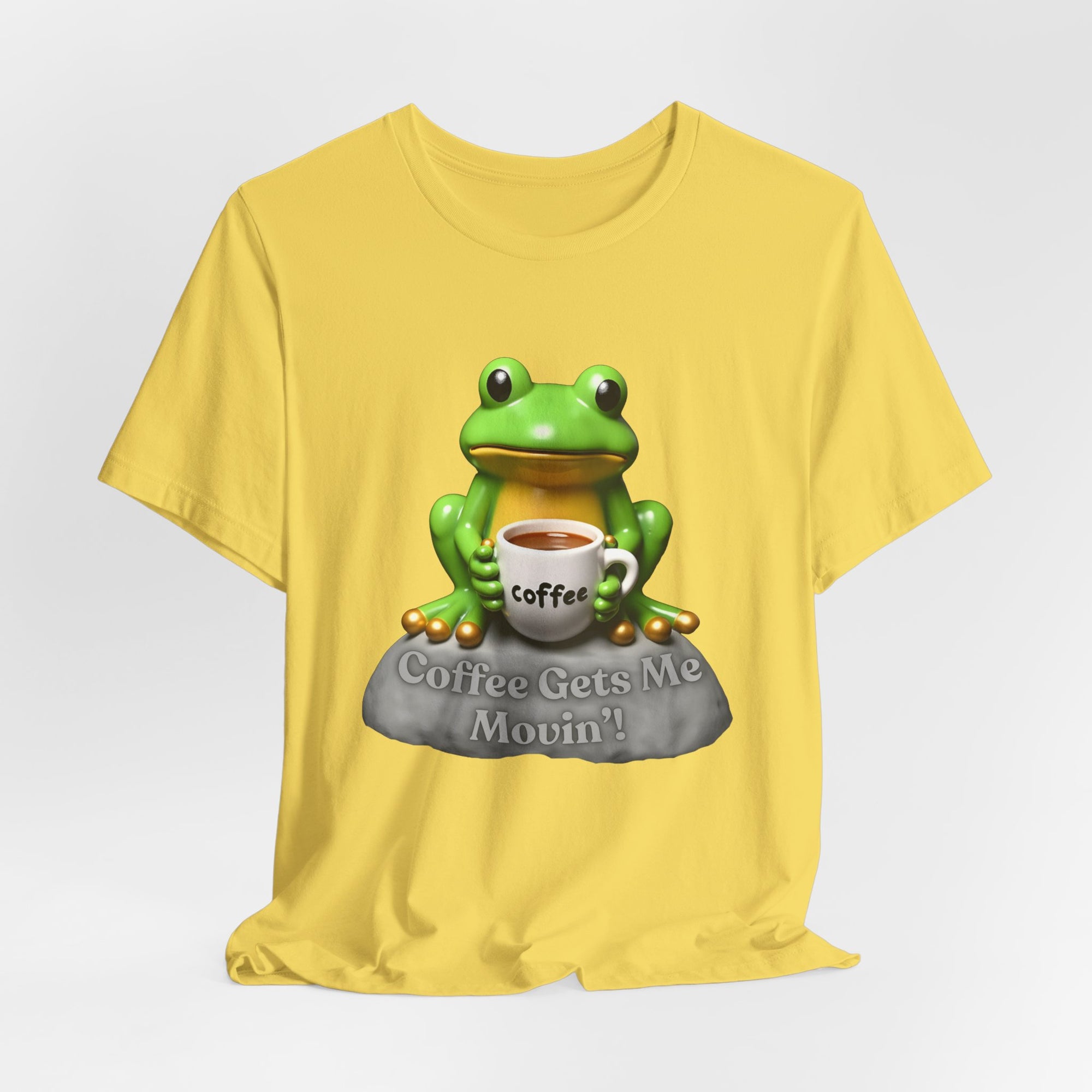 Cute Coffee Frog T-Shirt – Funny Frogcore Aesthetic Tee for Coffee Lovers, Cozy Cartoon Frog Shirt, Gift for Caffeine Addicts