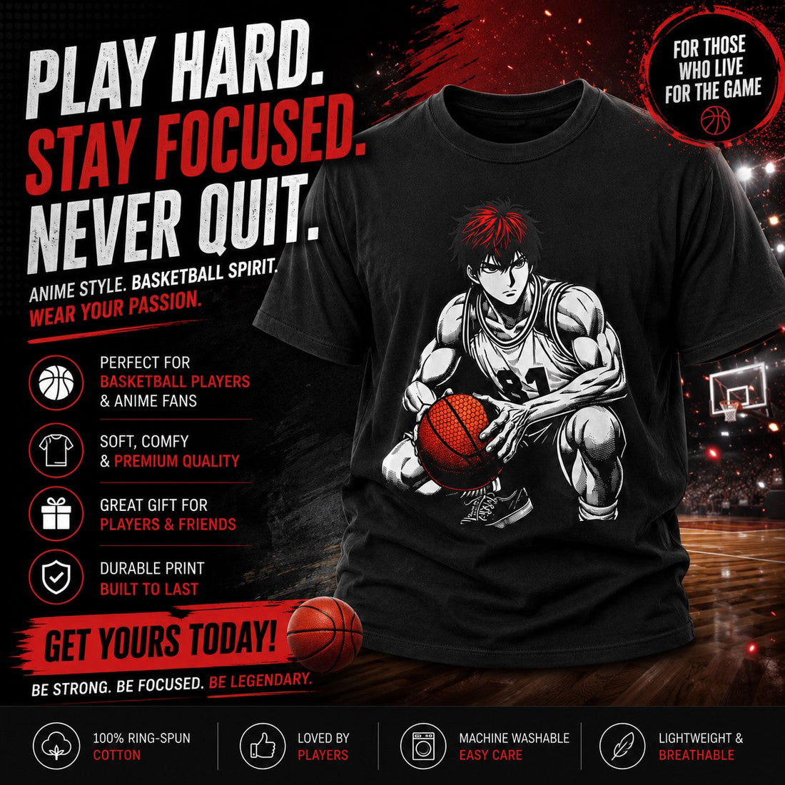 Anime Basketball Player Tshirt