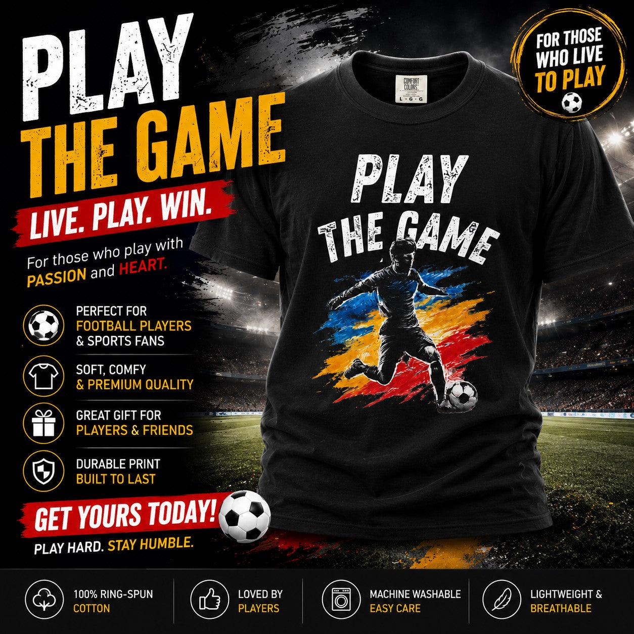 Play the Game Football T-shirt