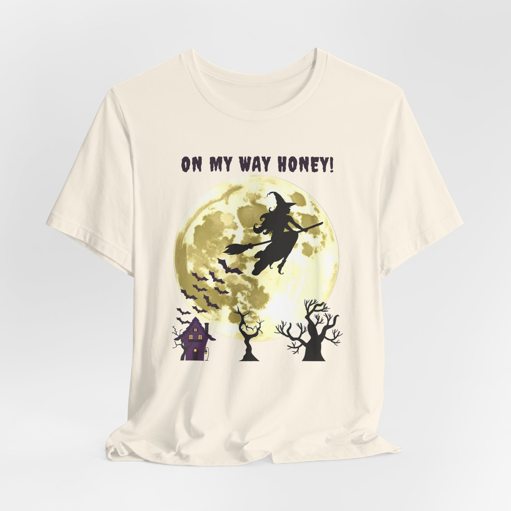Funny Witch On The Way Honey T-shirt for Men and Women