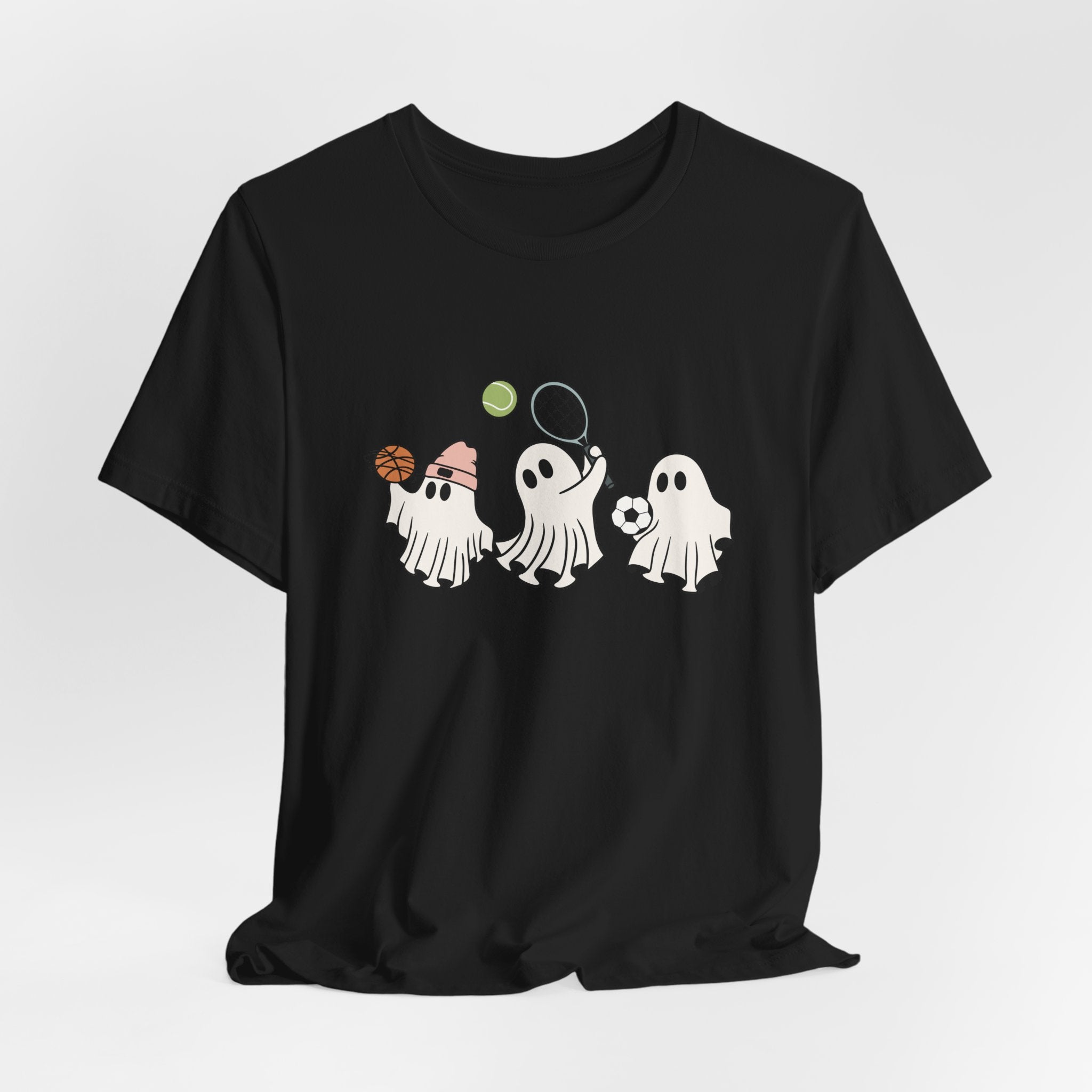 Sports Lover Ghost Shirt – Funny Halloween Athlete Ghost Graphic Unisex Tee