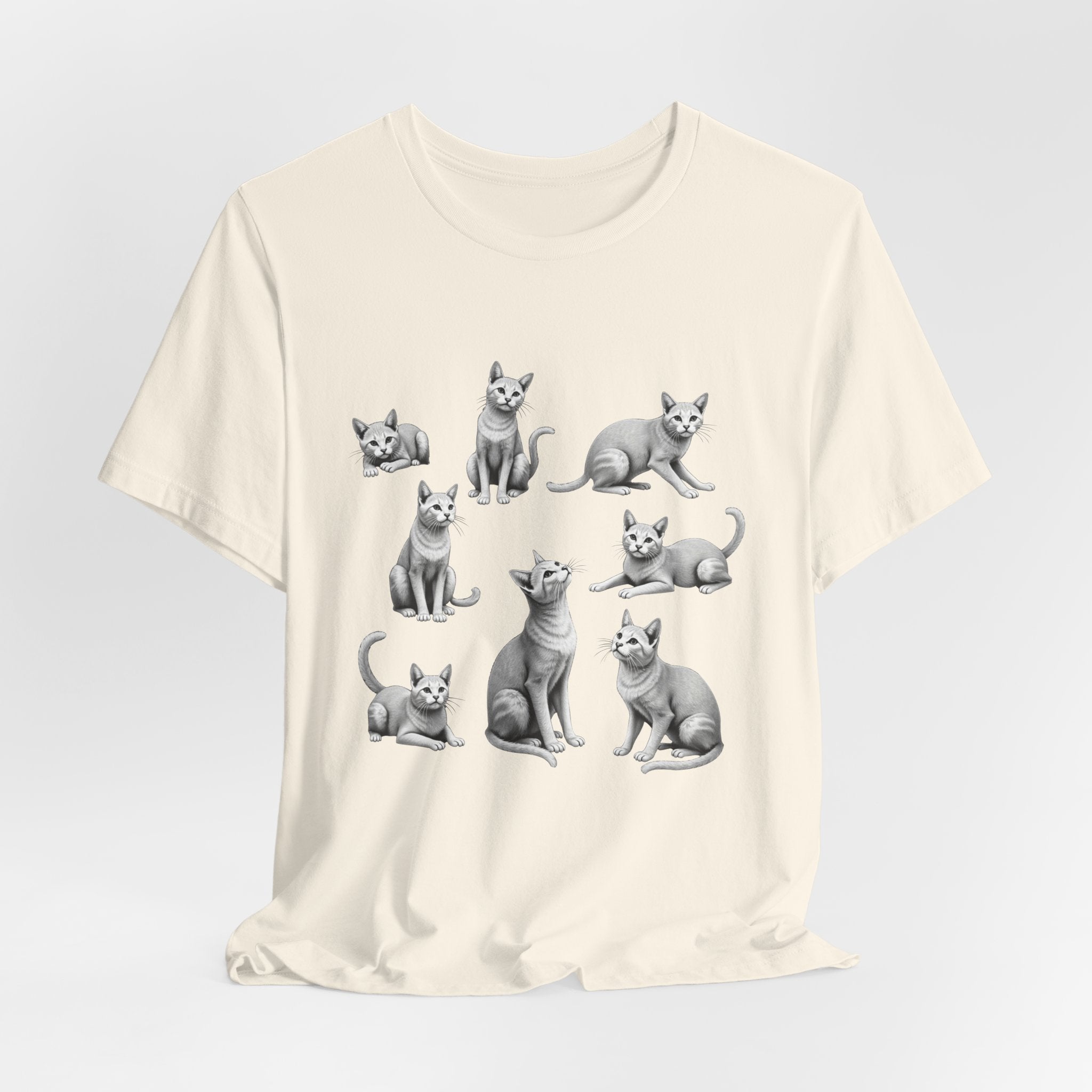 Perfectly Pawsome: Cat Positions Shirt – A Playful Tribute to Feline Poses, T-shirt for Men and Women