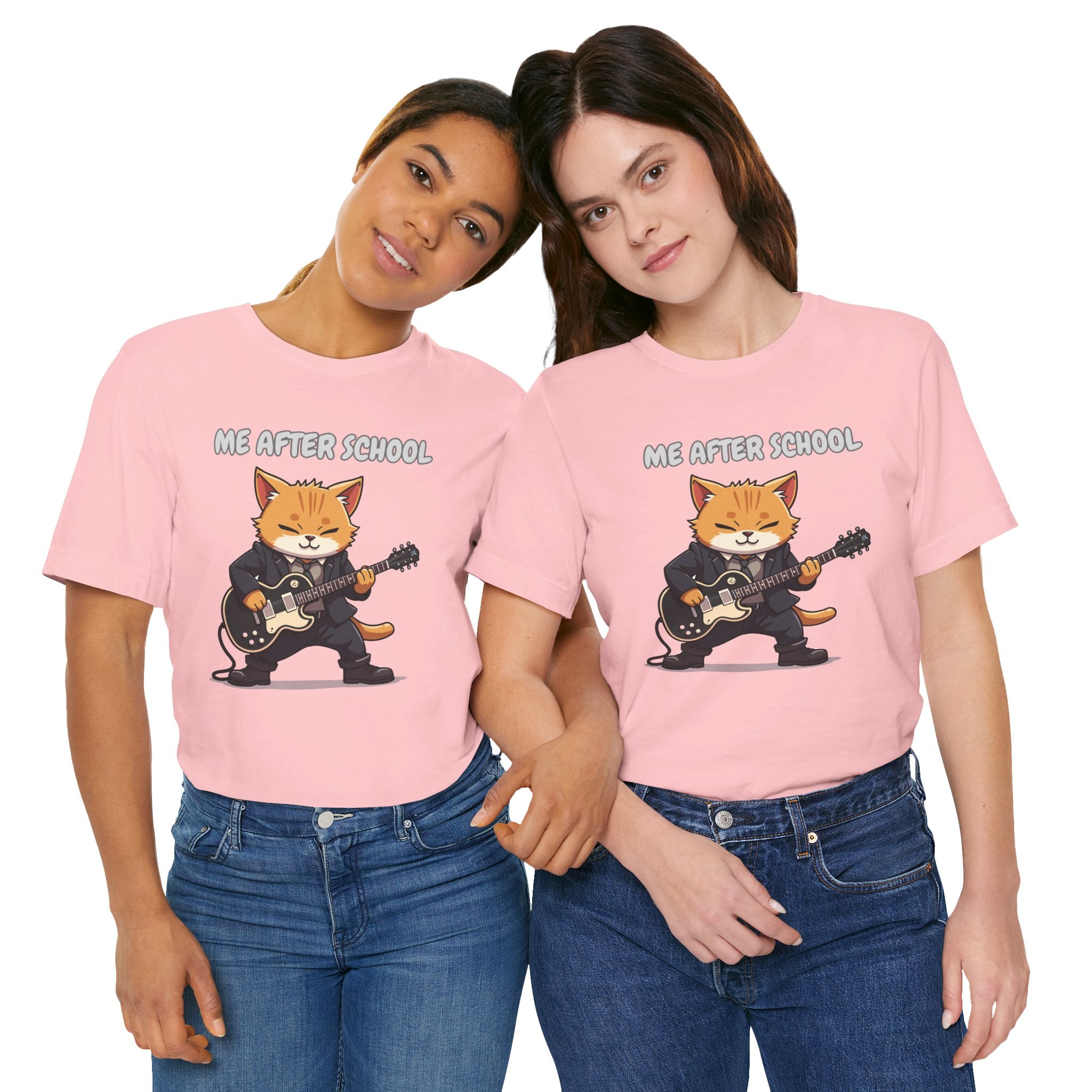 Me After School – Cat Playing Guitar Funny Graphic Unisex T-Shirt