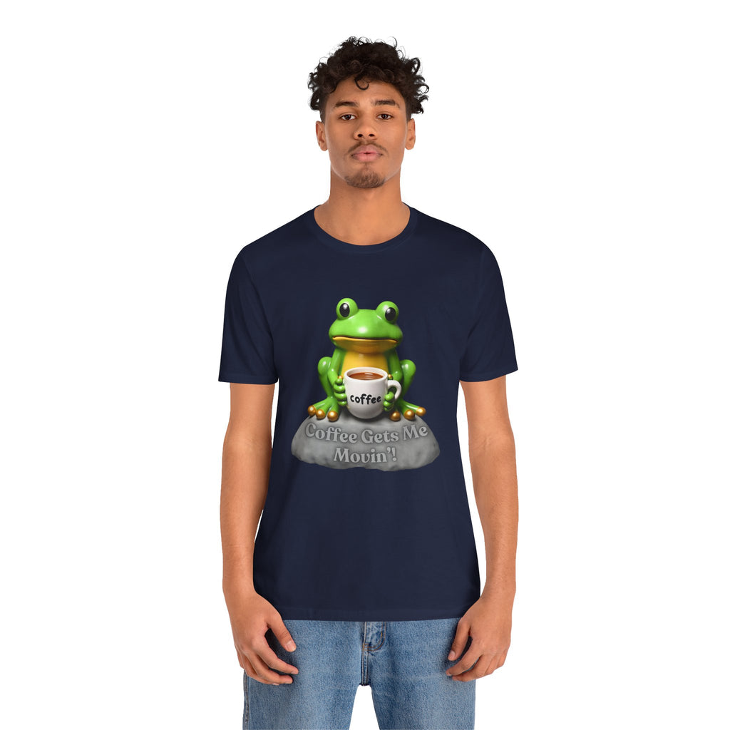 Cute Coffee Frog T-Shirt – Funny Frogcore Aesthetic Tee for Coffee Lovers, Cozy Cartoon Frog Shirt, Gift for Caffeine Addicts