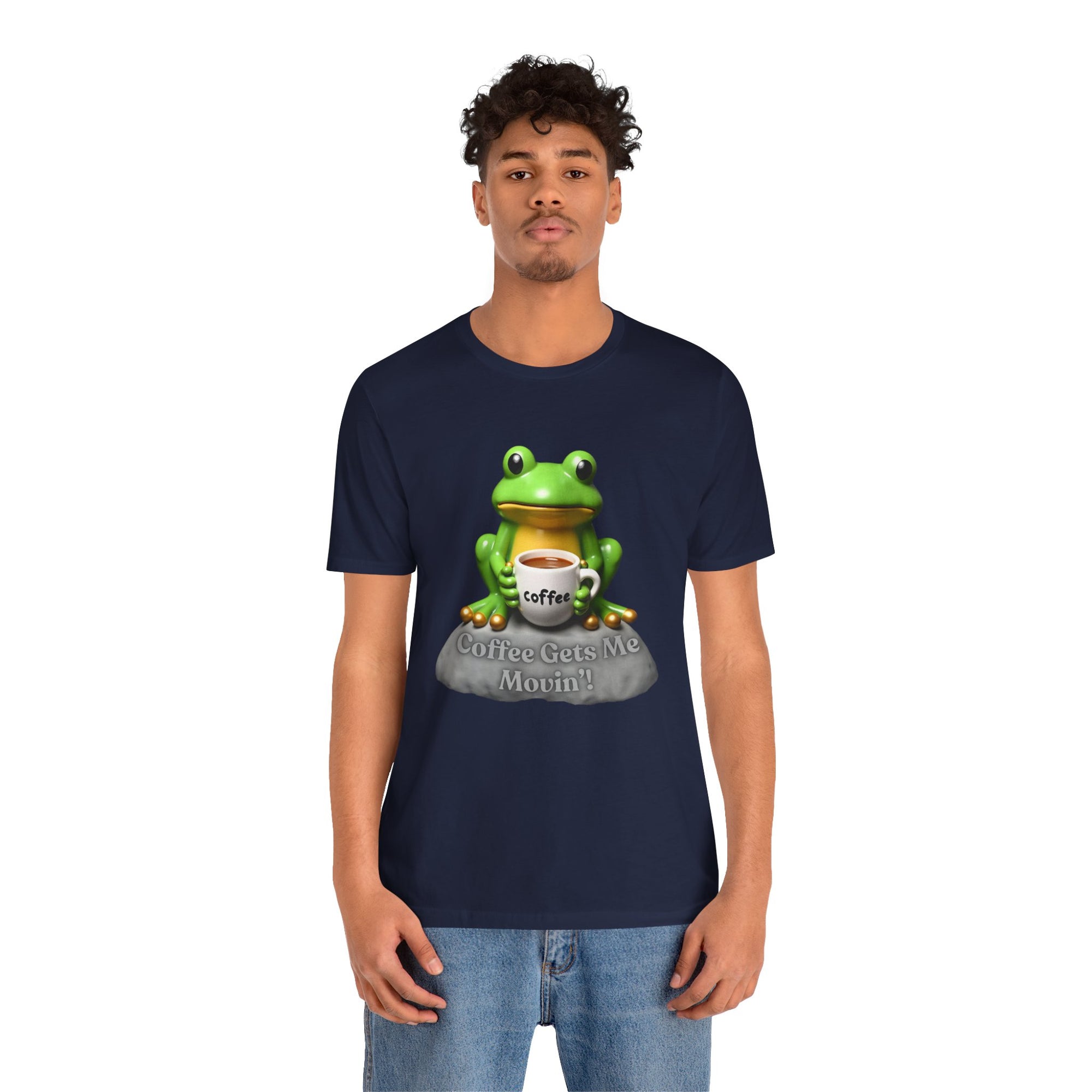 Cute Coffee Frog T-Shirt – Funny Frogcore Aesthetic Tee for Coffee Lovers, Cozy Cartoon Frog Shirt, Gift for Caffeine Addicts
