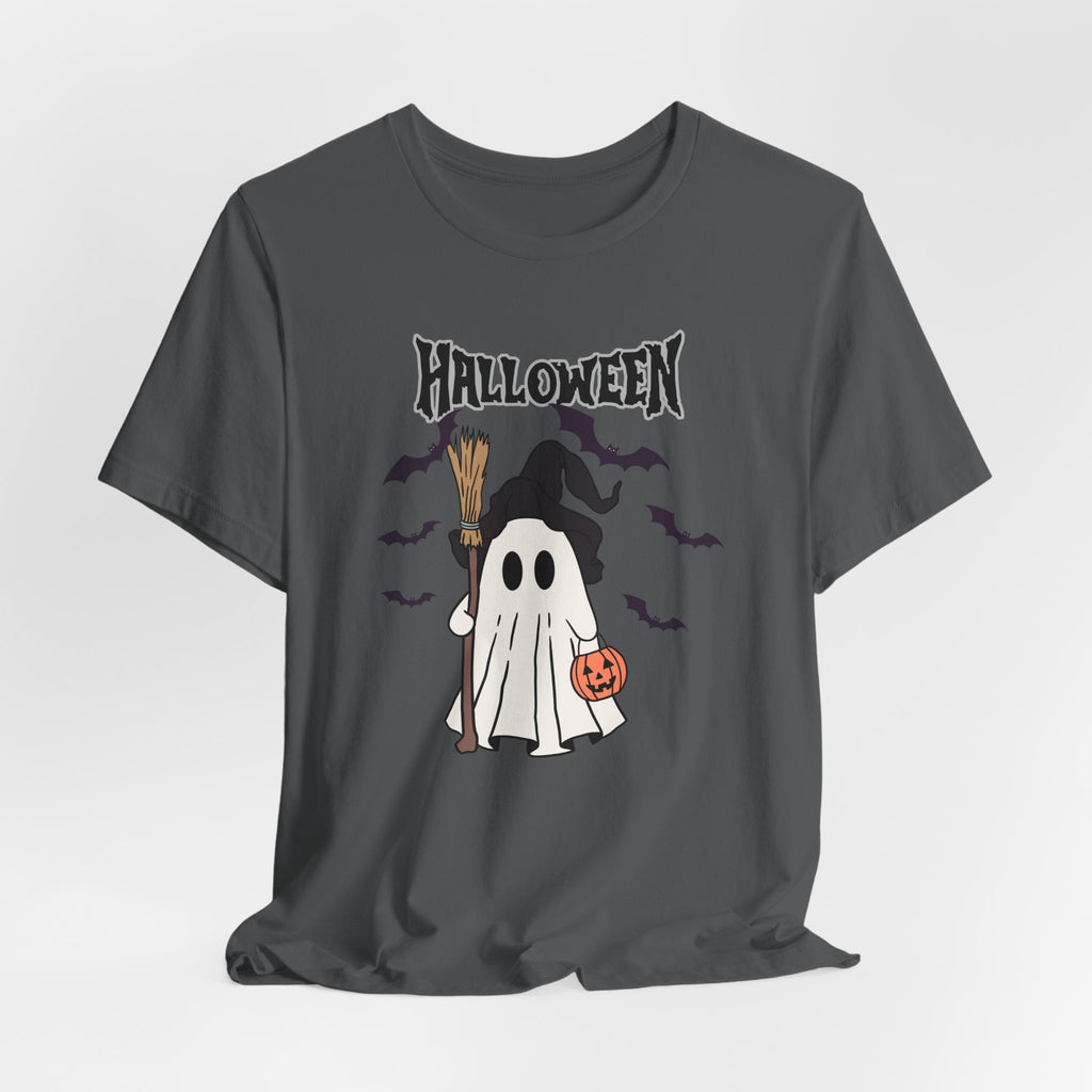 Sweeper Ghost & Bats Halloween Pumpkin Unisex T-Shirt