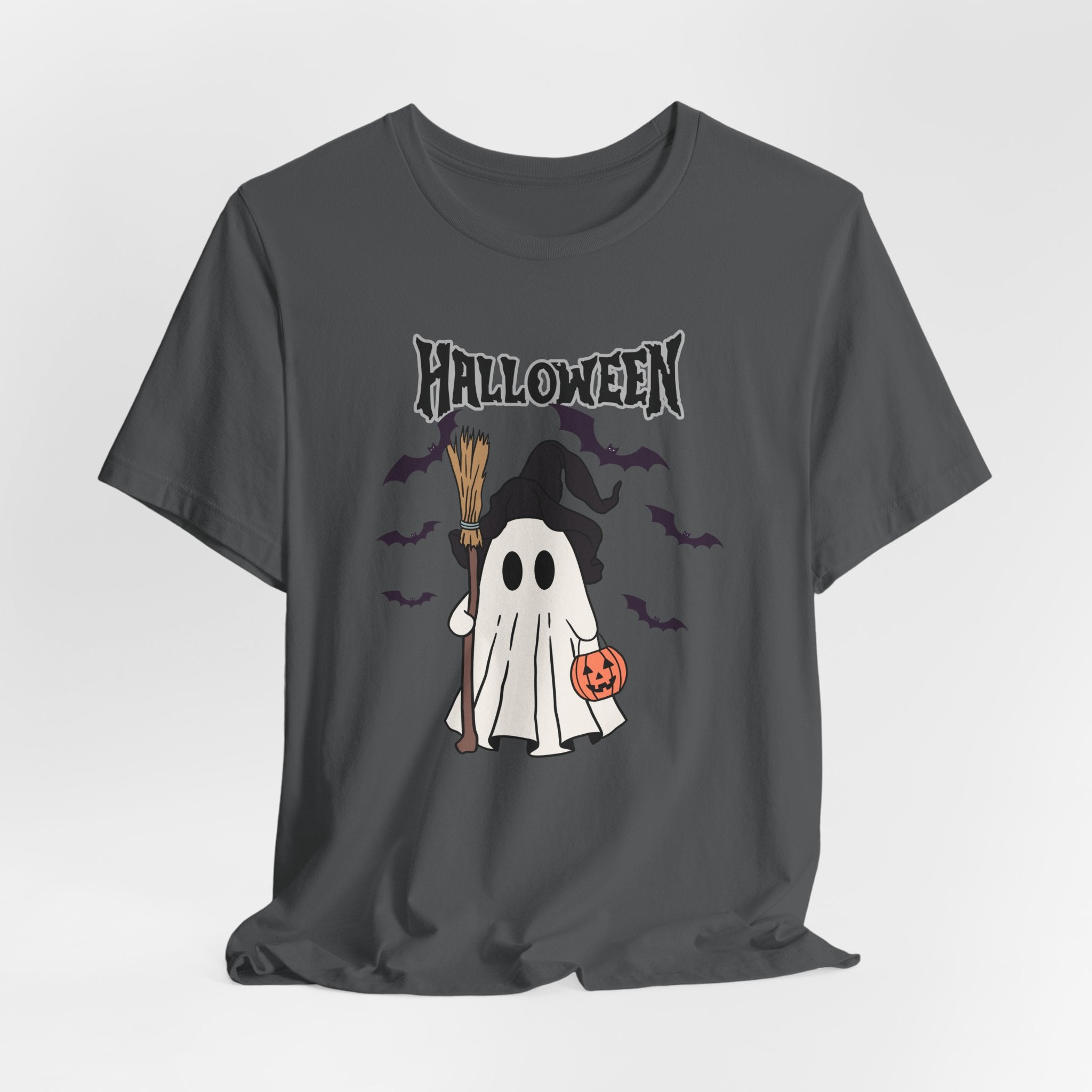 Sweeper Ghost & Bats Halloween Pumpkin Unisex T-Shirt