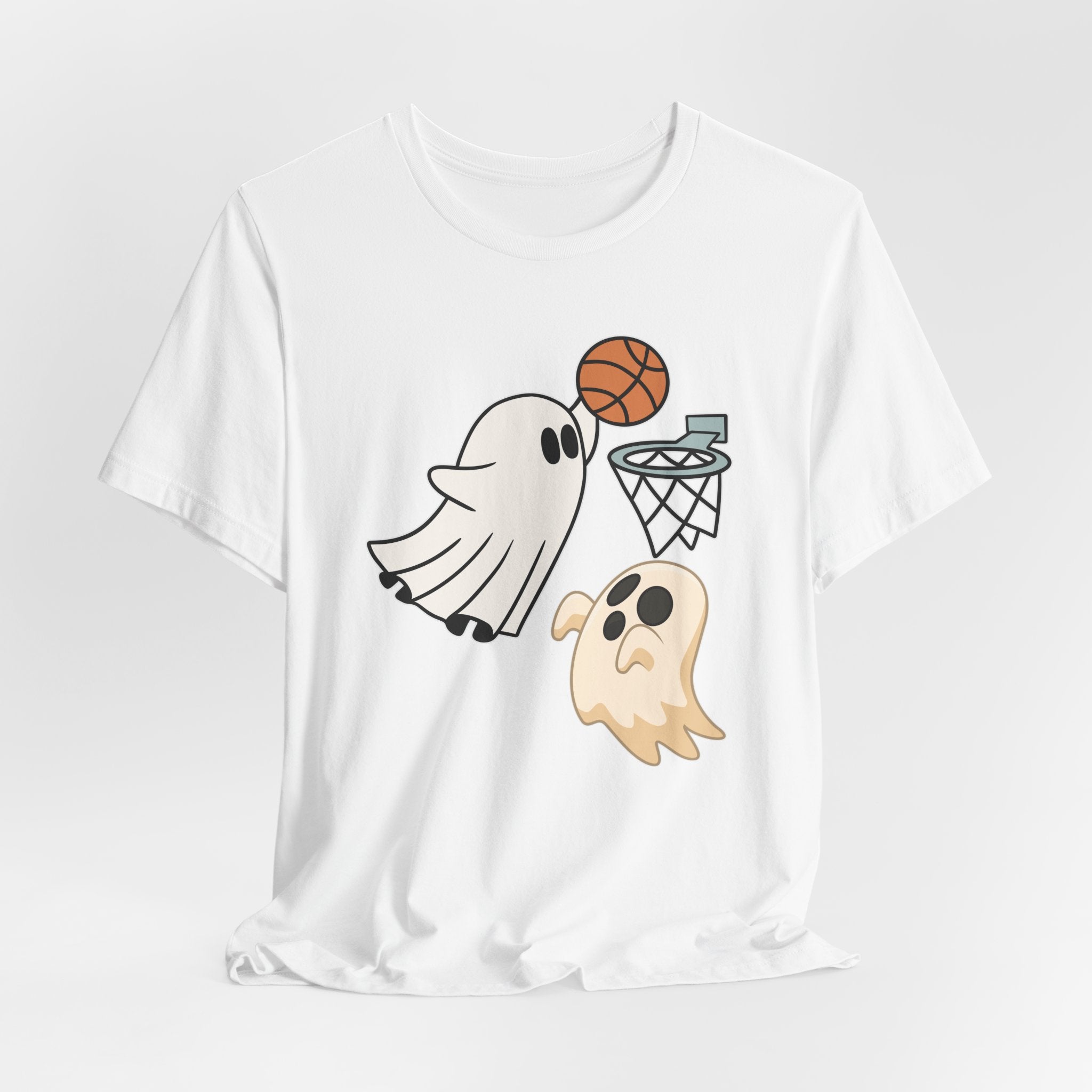 Slam Dunk Ghost T-Shirt – Funny Basketball Halloween Ghost Unisex Tee