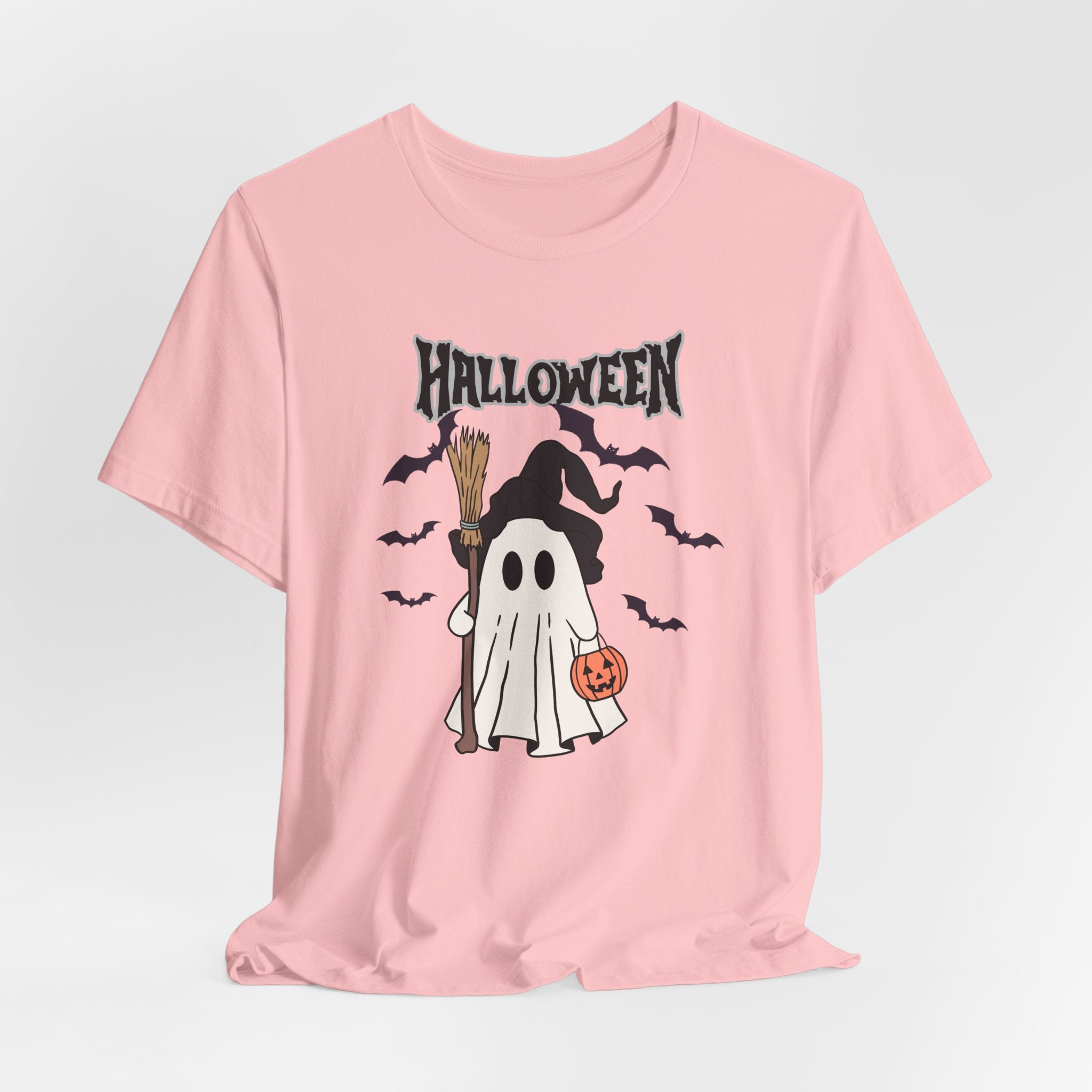 Sweeper Ghost & Bats Halloween Pumpkin Unisex T-Shirt