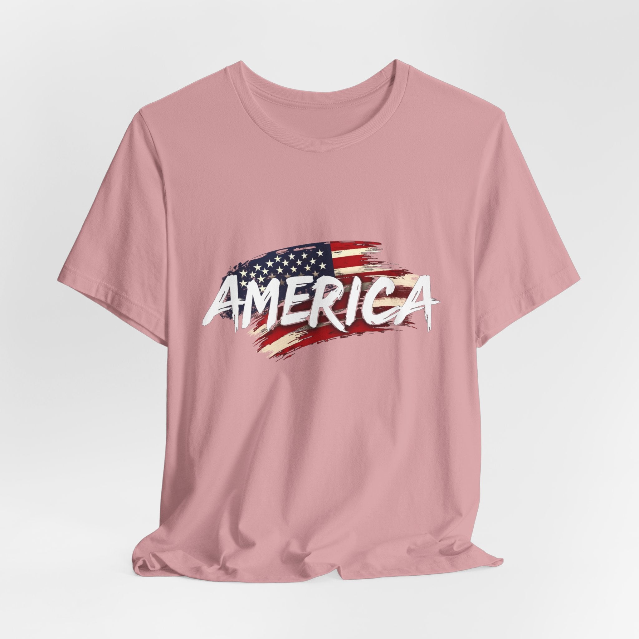 America Vintage Style Patriotic Flag Graphic T-Shirt