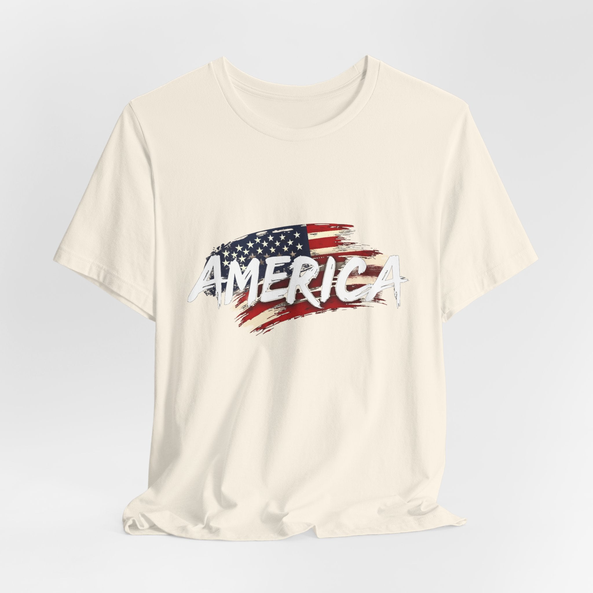 America Vintage Style Patriotic Flag Graphic T-Shirt