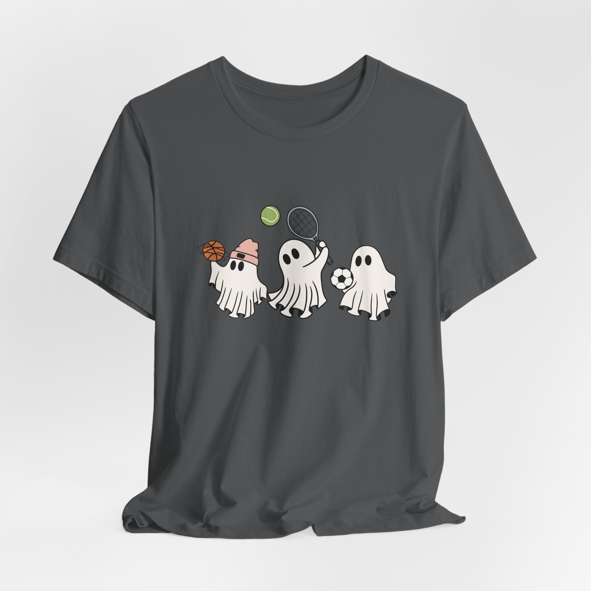 Sports Lover Ghost Shirt – Funny Halloween Athlete Ghost Graphic Unisex Tee