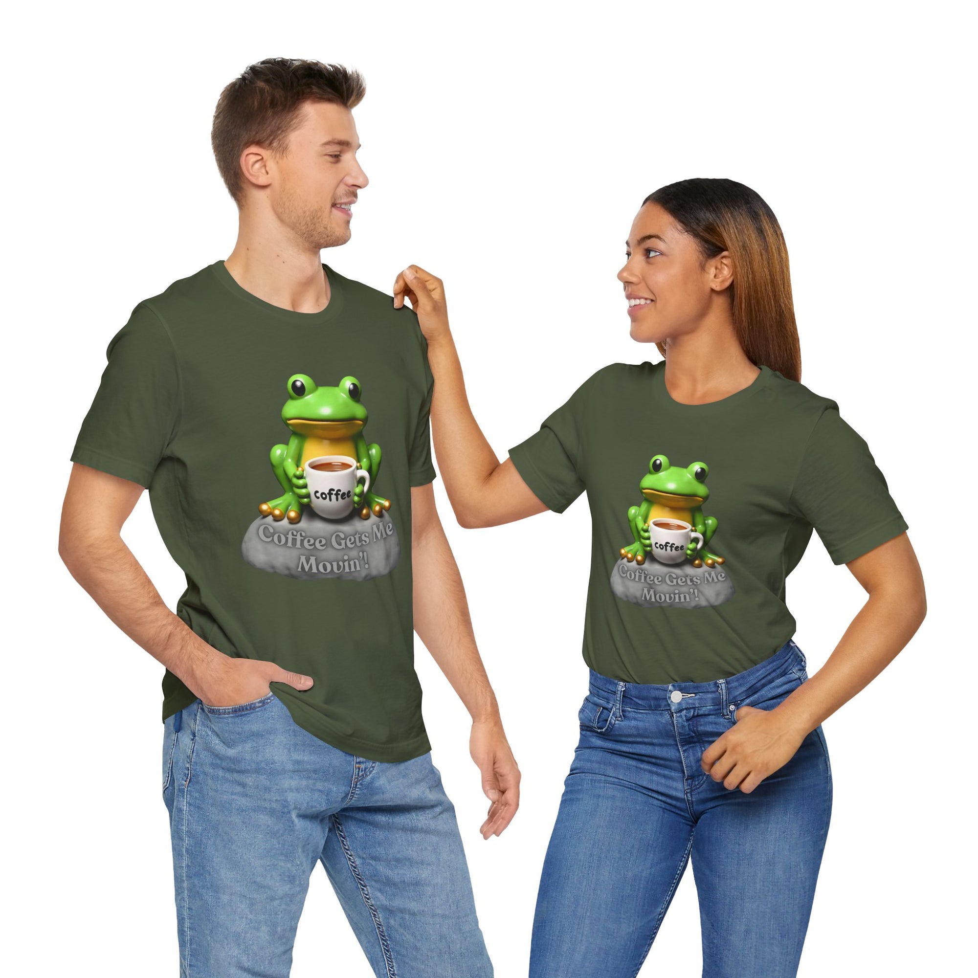 Cute Coffee Frog T-Shirt – Funny Frogcore Aesthetic Tee for Coffee Lovers, Cozy Cartoon Frog Shirt, Gift for Caffeine Addicts