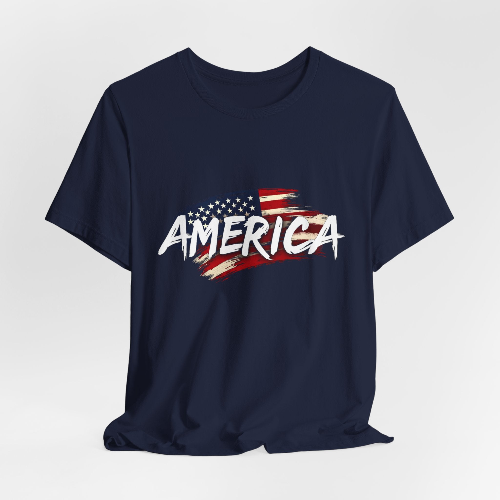 America Vintage Style Patriotic Flag Graphic T-Shirt