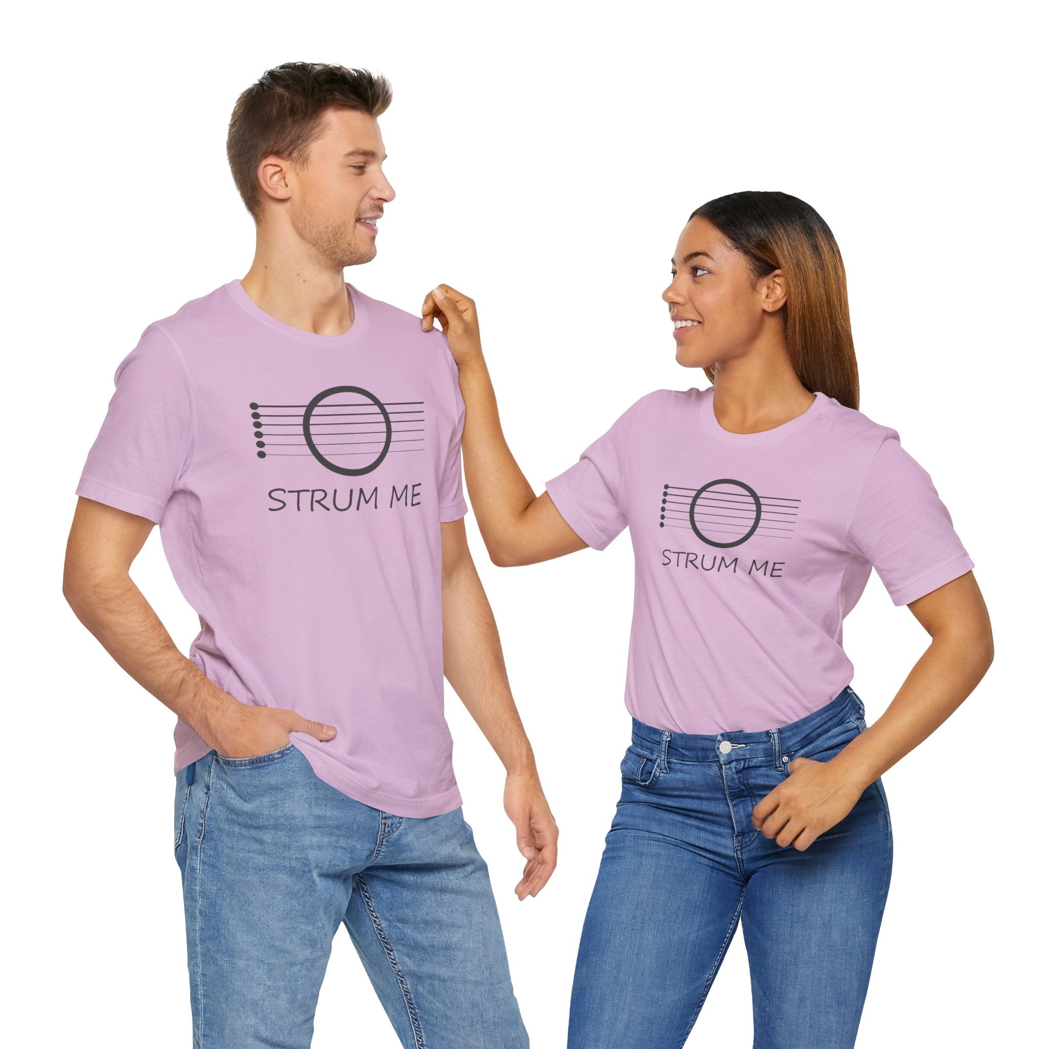Strum Me Acoustic Guitar T-shirt – Music Lover Graphic Unisex Tee