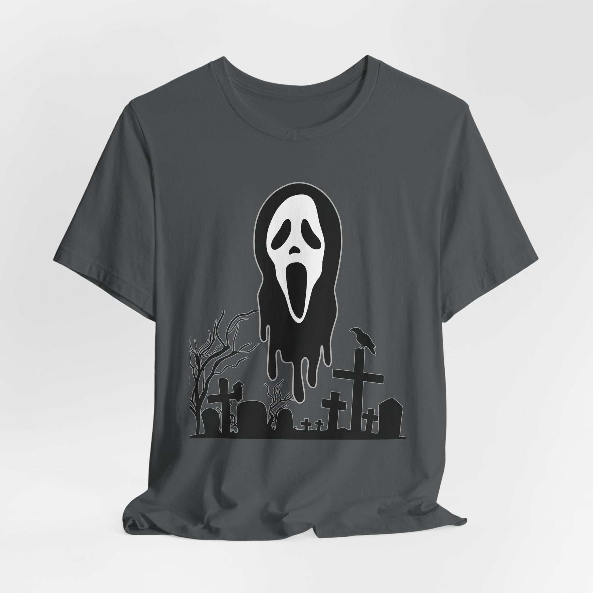 Ghost and Cemetery Halloween T-shirt for Men and Women