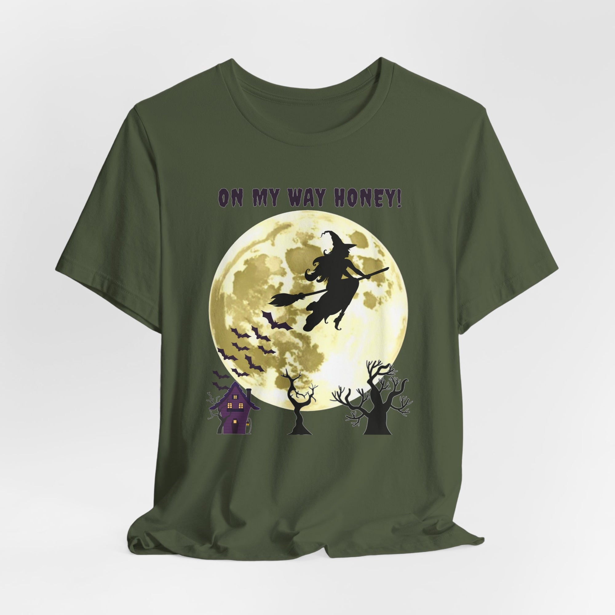 Funny Witch On The Way Honey T-shirt for Men and Women