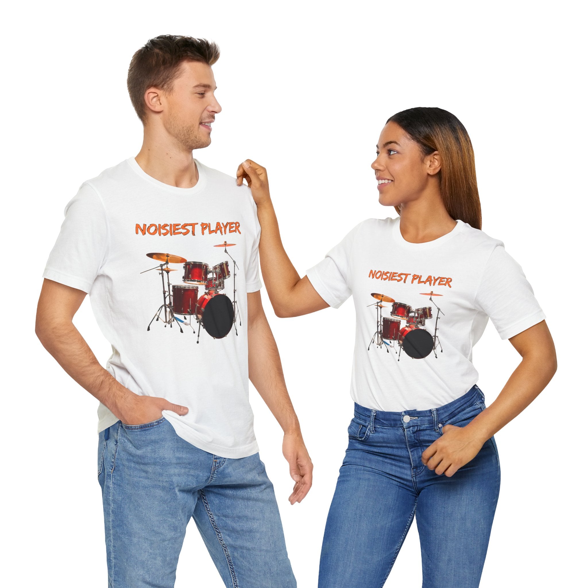 Noisiest Drummer Player T-shirt – Music Lover Gift Unisex Tee