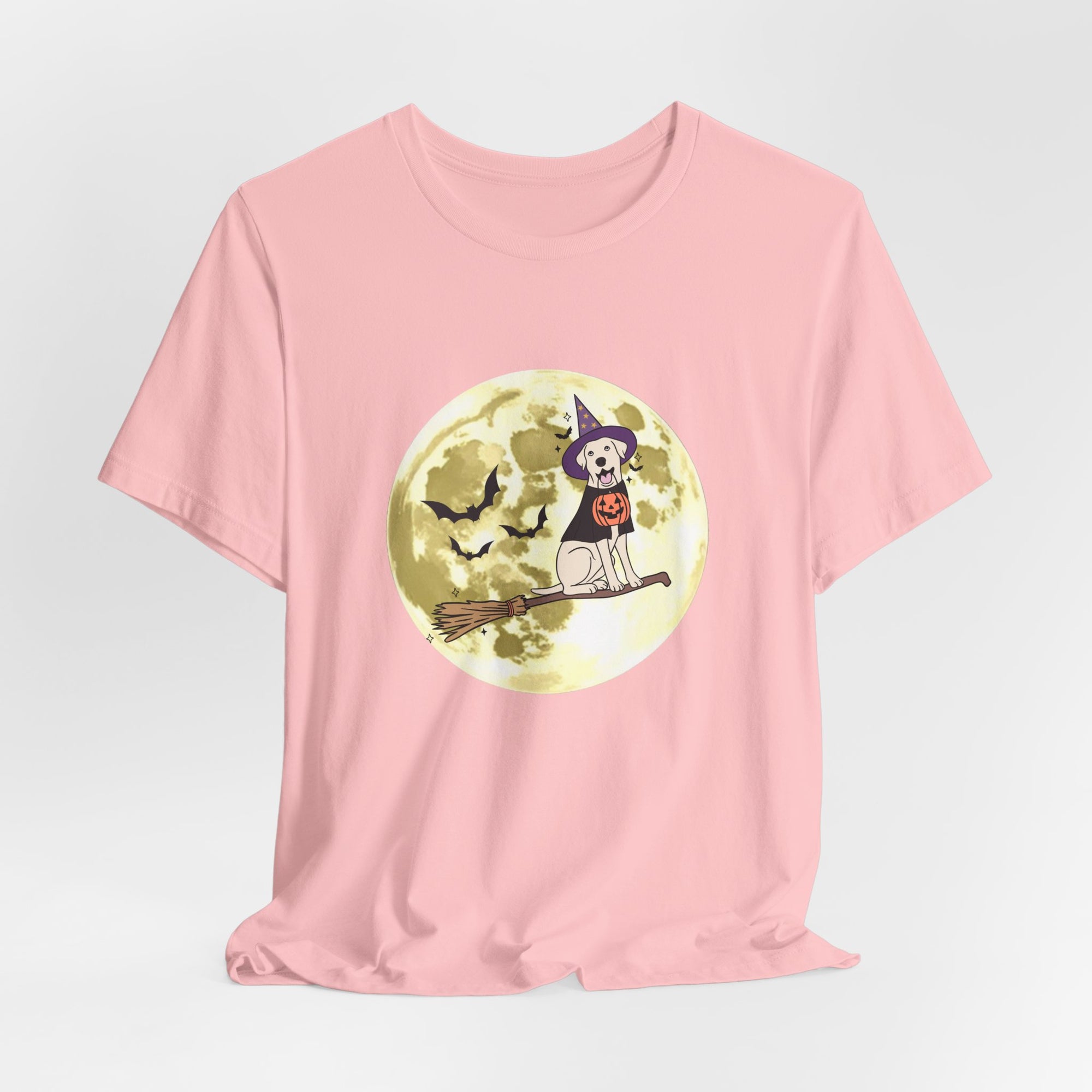 Dog In A Flying Broom T-shirt for Men and Women
