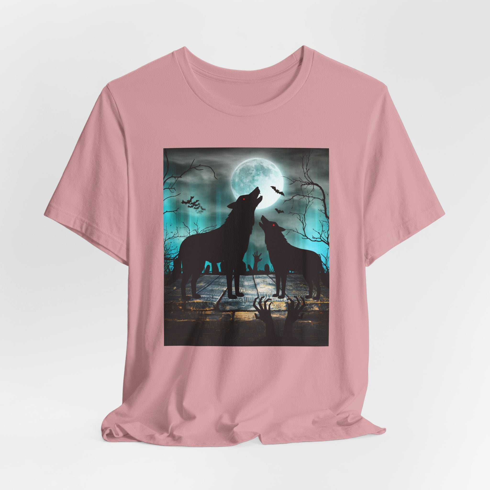 Creepy Full Moon Fox T-Shirt – Spooky Animal Art Unisex Shirt