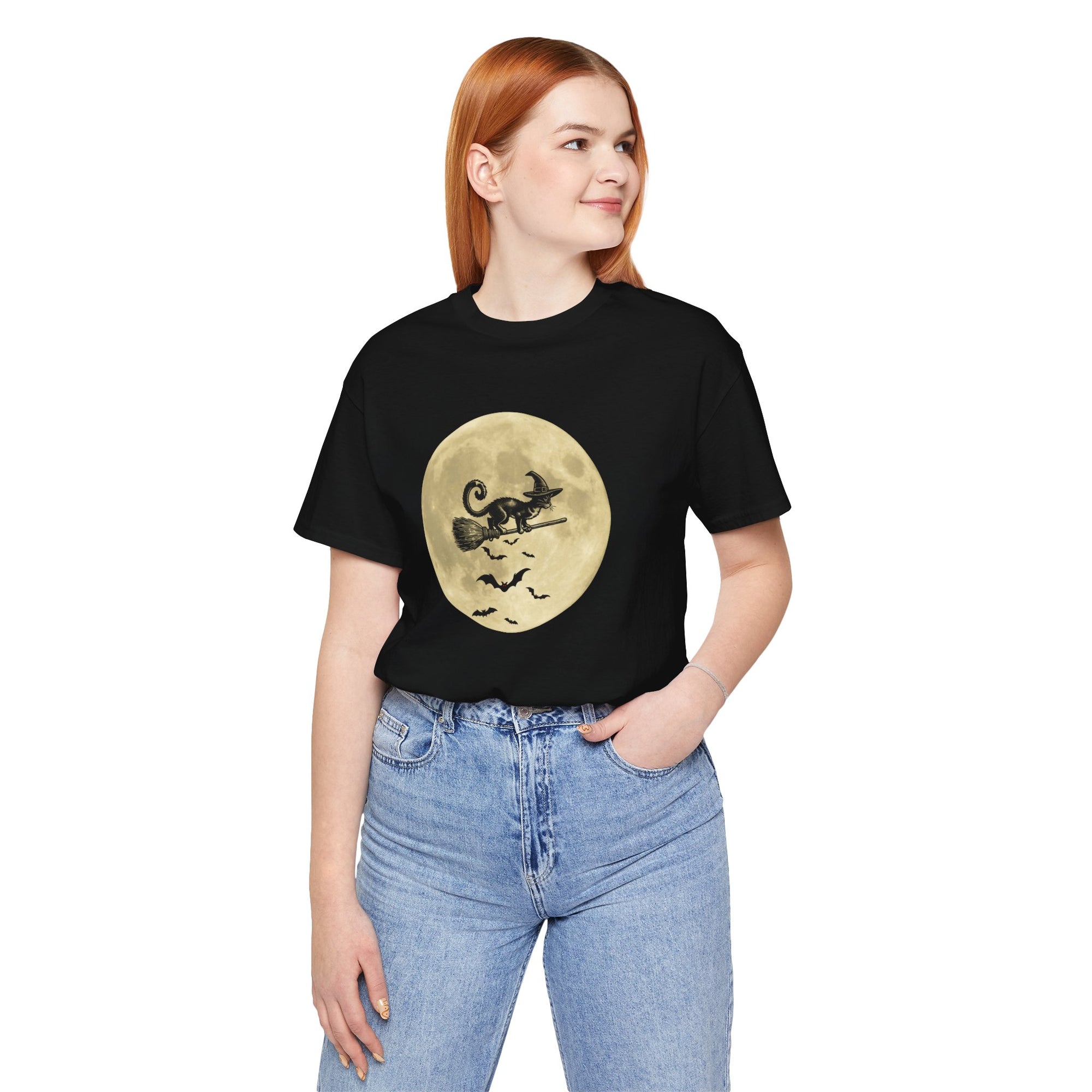 Bats and the Flying Cat T-shirt for Men and Women