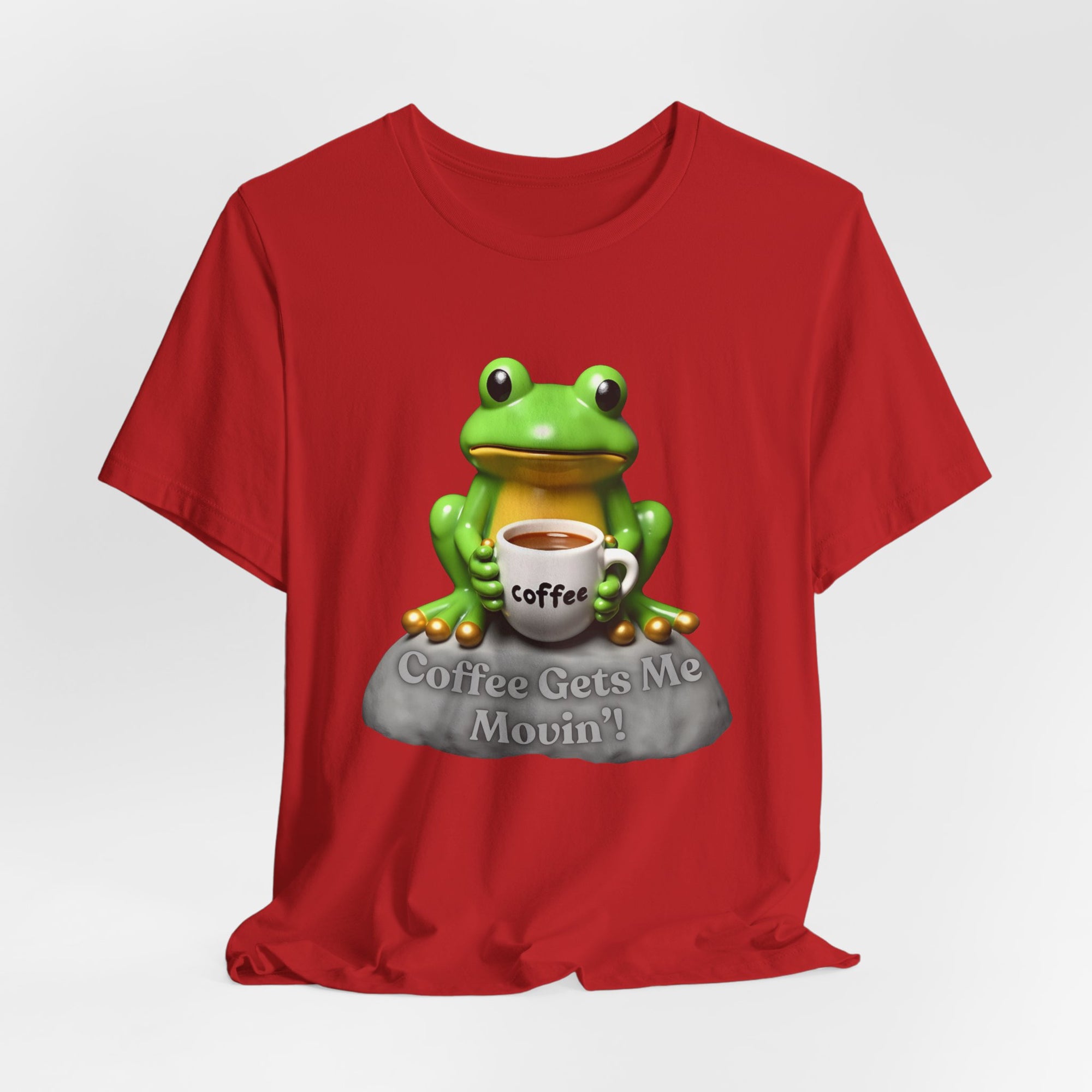 Cute Coffee Frog T-Shirt – Funny Frogcore Aesthetic Tee for Coffee Lovers, Cozy Cartoon Frog Shirt, Gift for Caffeine Addicts