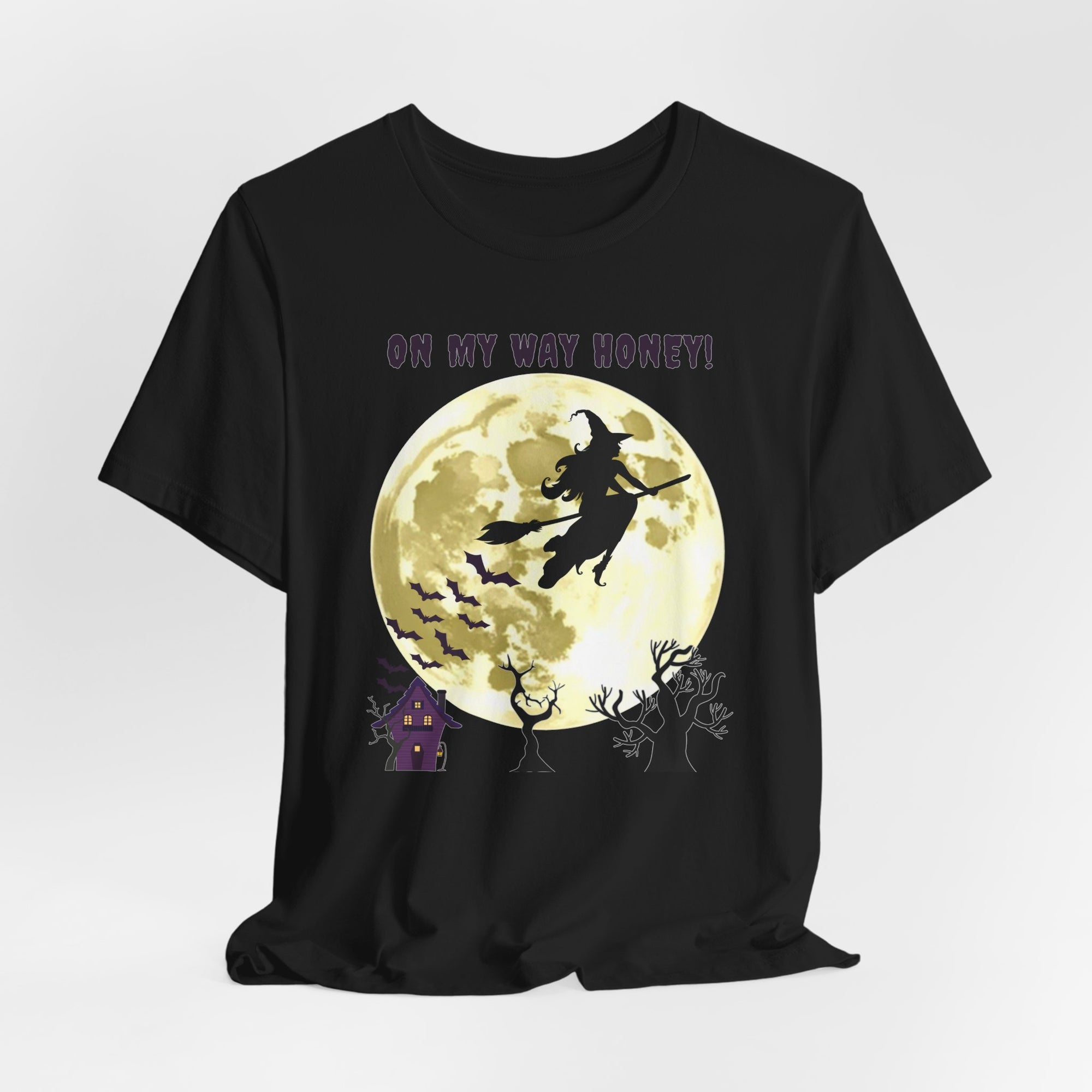 Funny Witch On The Way Honey T-shirt for Men and Women