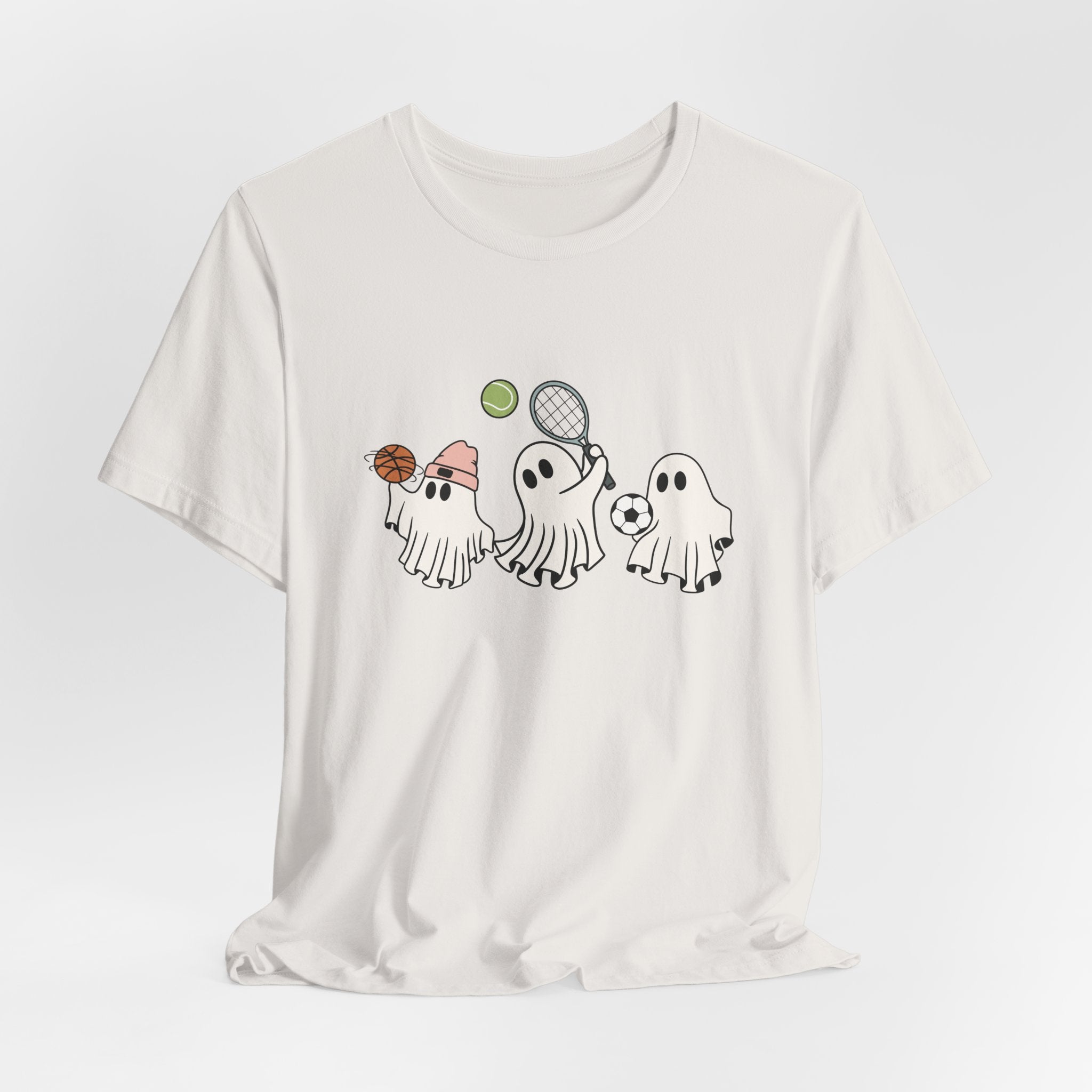 Sports Lover Ghost Shirt – Funny Halloween Athlete Ghost Graphic Unisex Tee