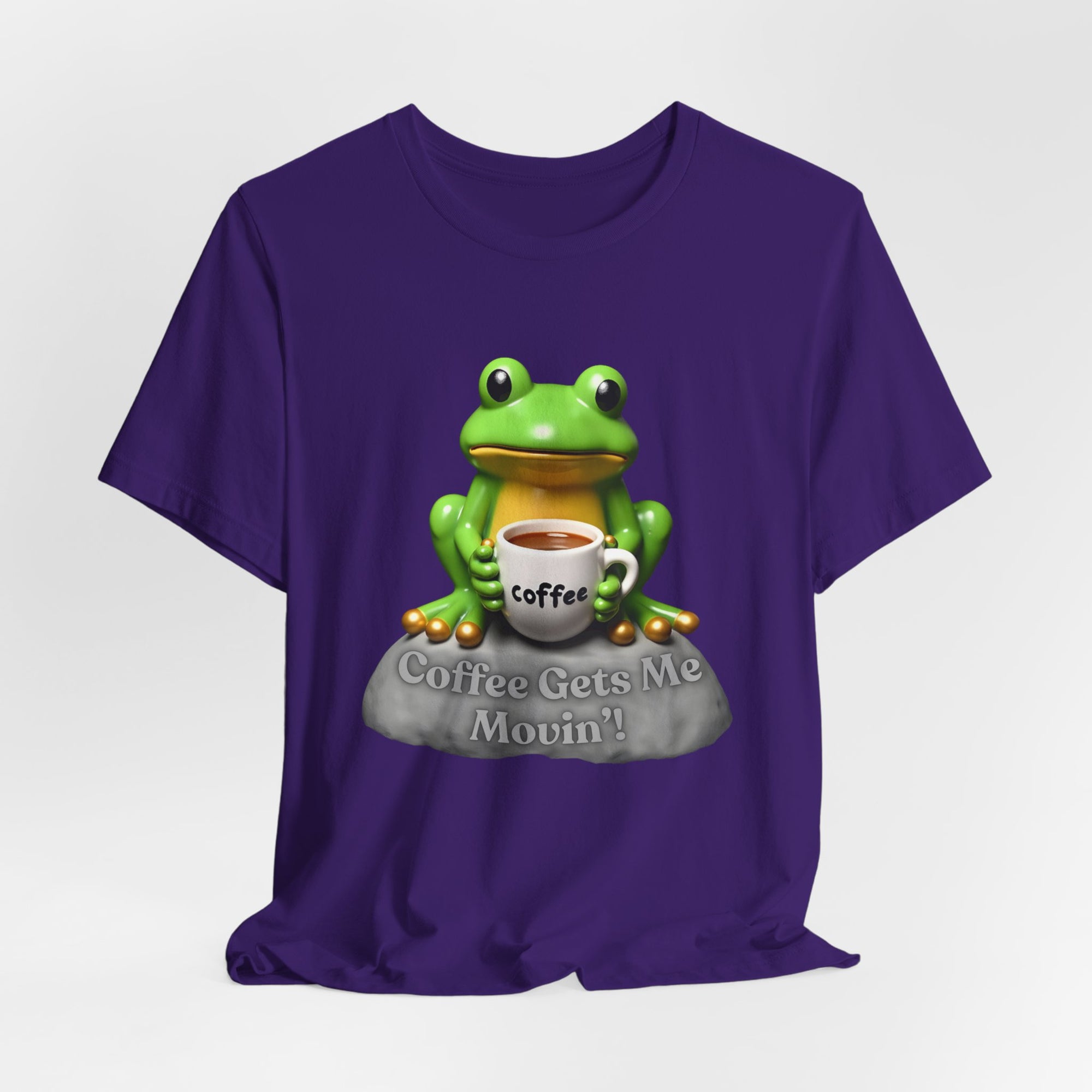 Cute Coffee Frog T-Shirt – Funny Frogcore Aesthetic Tee for Coffee Lovers, Cozy Cartoon Frog Shirt, Gift for Caffeine Addicts