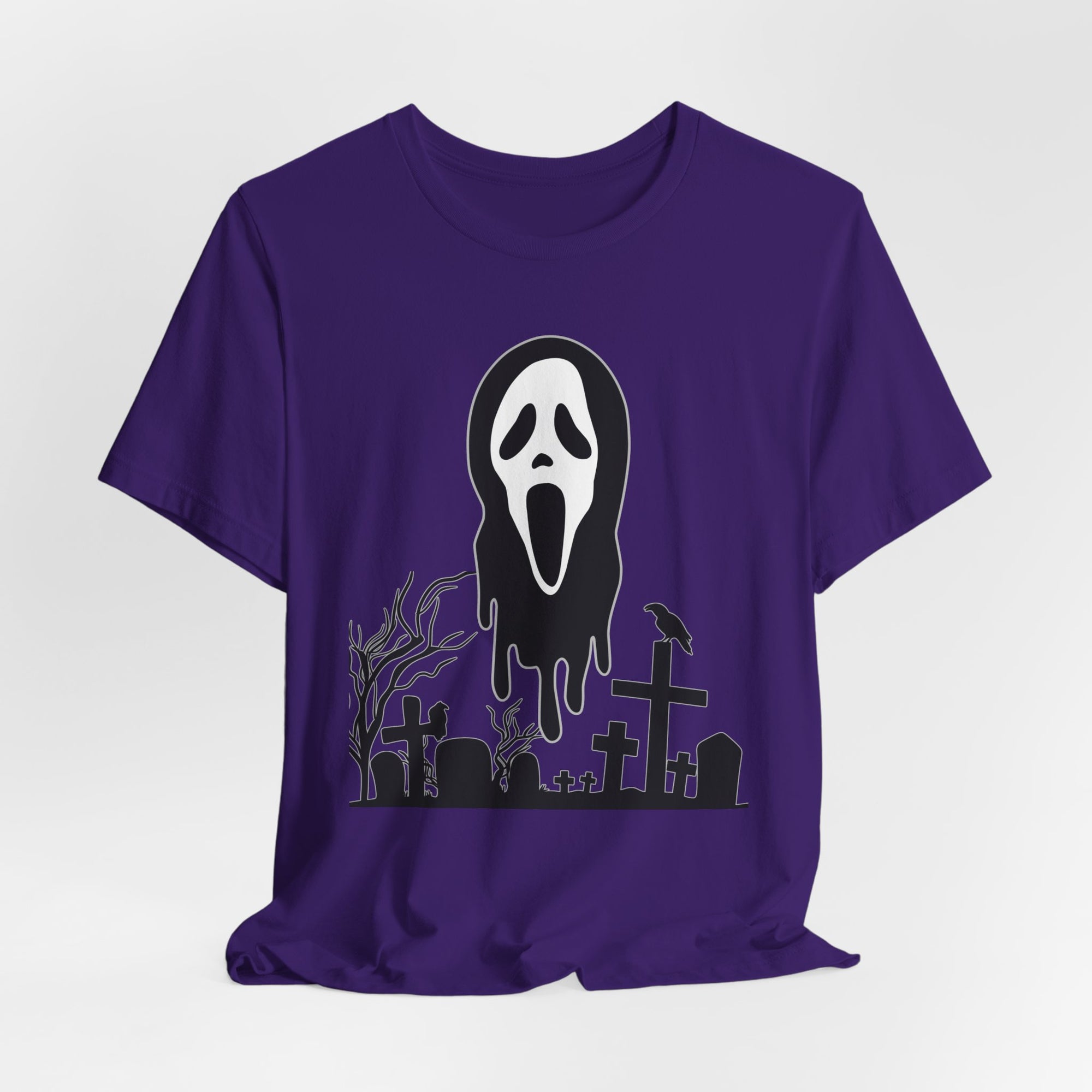 Ghost and Cemetery Halloween T-shirt for Men and Women