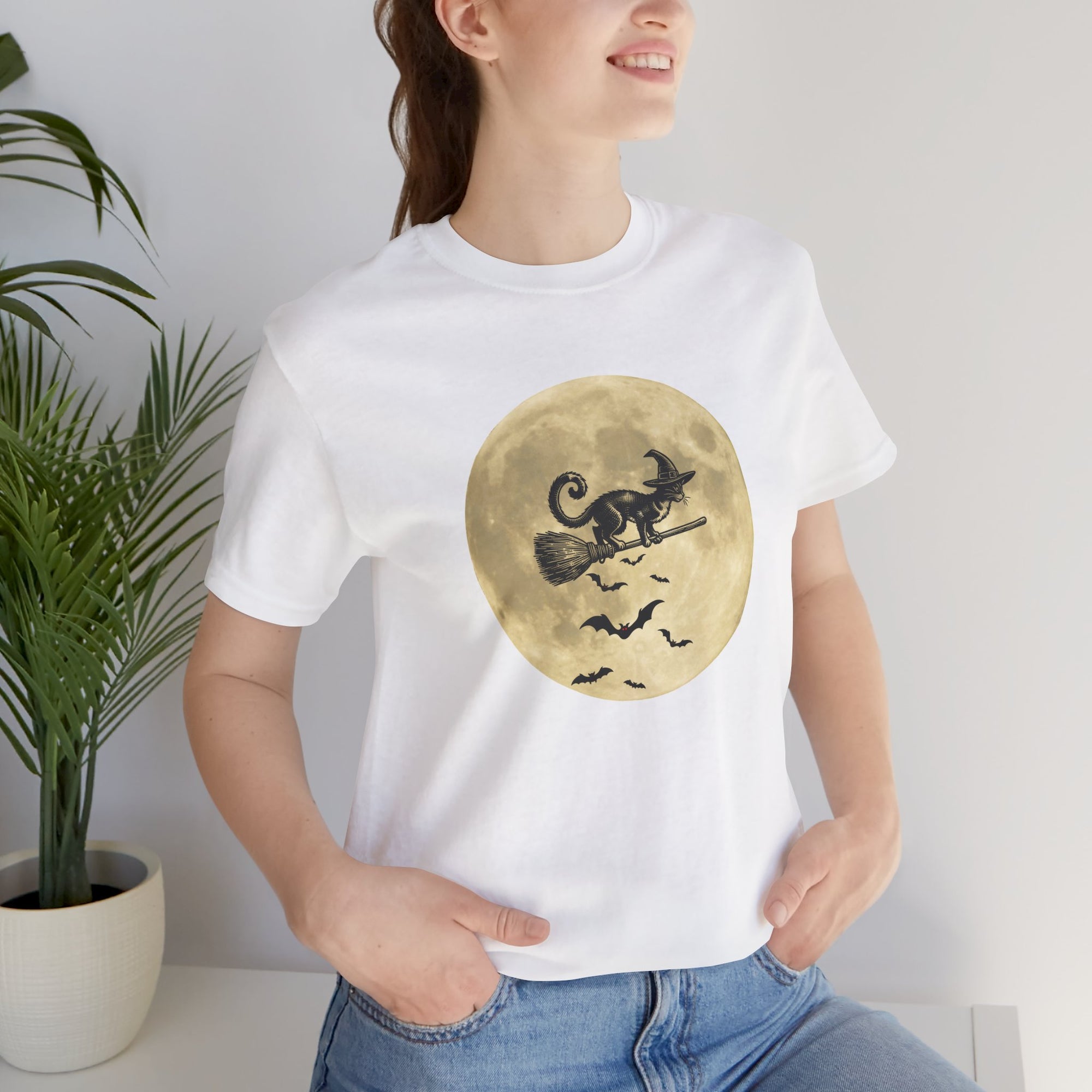 Bats and the Flying Cat T-shirt for Men and Women