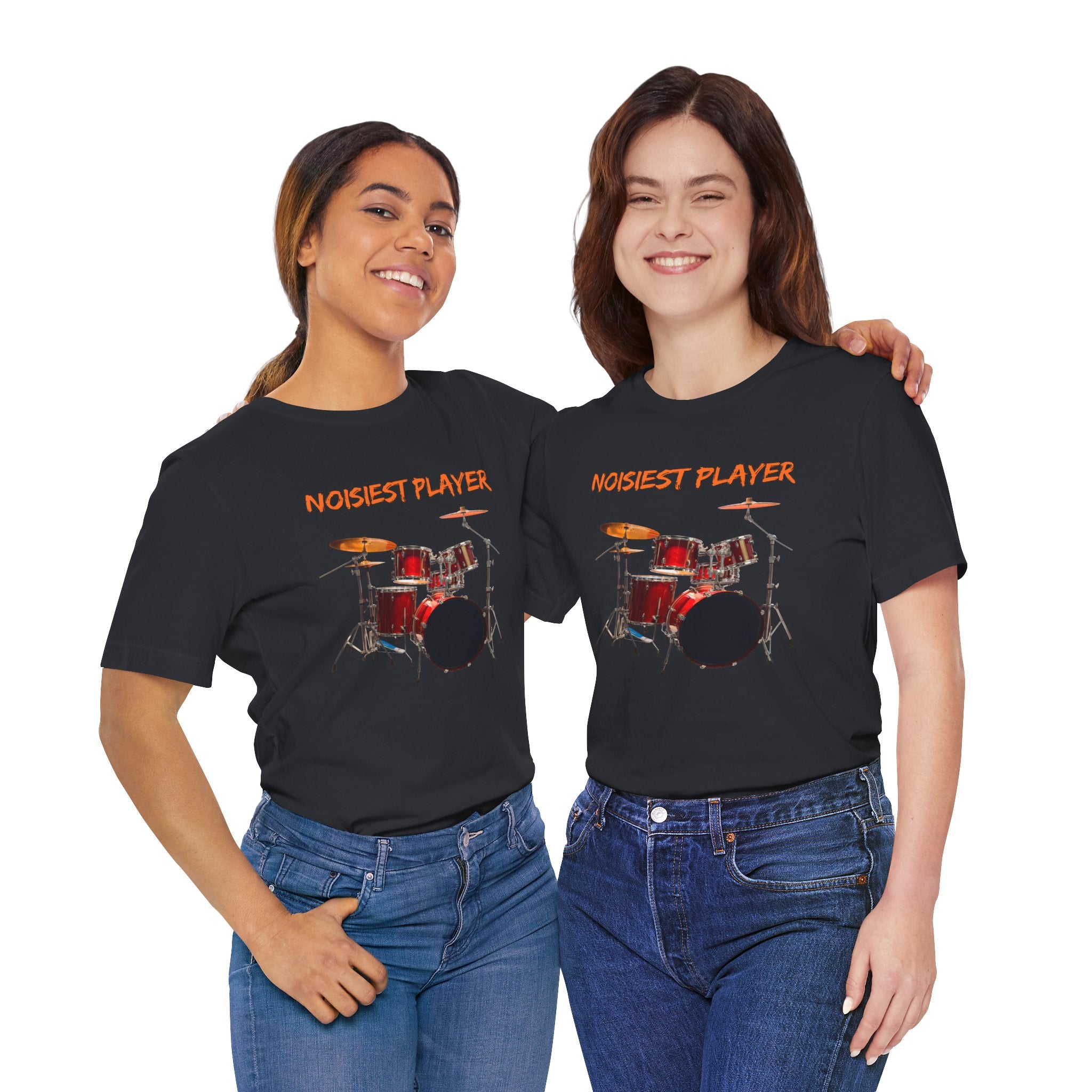 Noisiest Drummer Player T-shirt – Music Lover Gift Unisex Tee