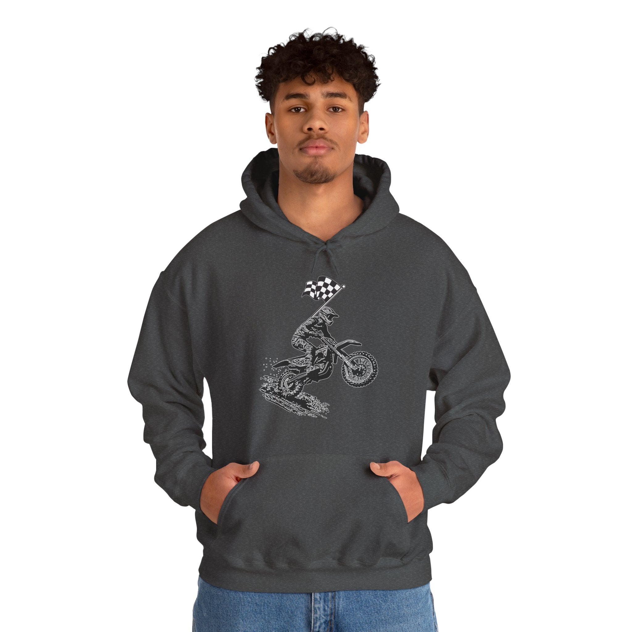 Motocross Dirt Bike Racing Champion Graphic Hoodie