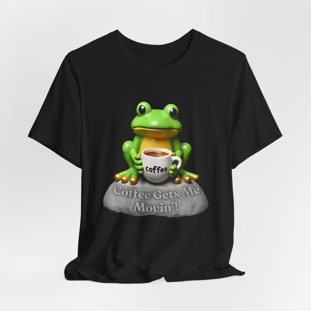 Cute Coffee Frog T-Shirt – Funny Frogcore Aesthetic Tee for Coffee Lovers, Cozy Cartoon Frog Shirt, Gift for Caffeine Addicts