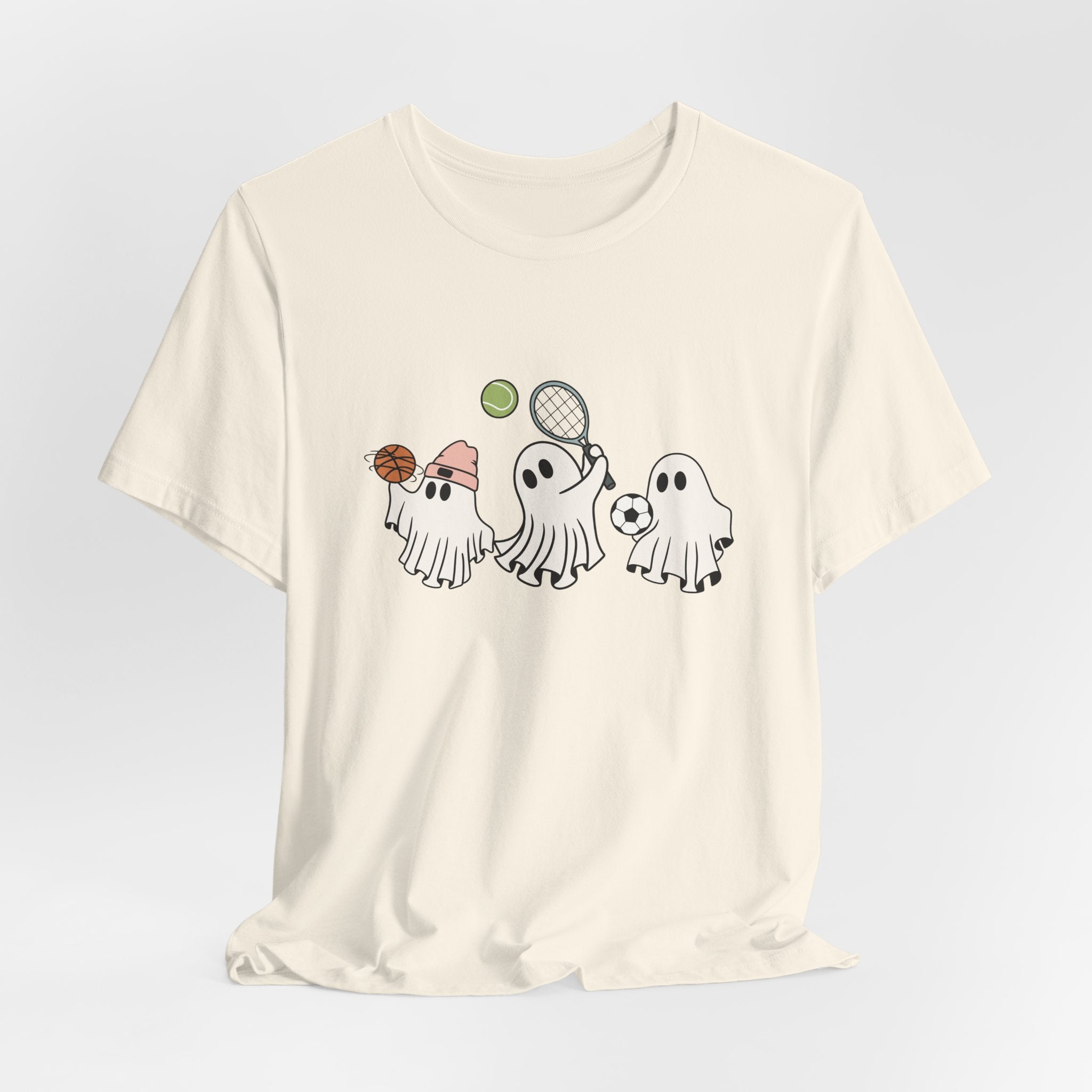 Sports Lover Ghost Shirt – Funny Halloween Athlete Ghost Graphic Unisex Tee