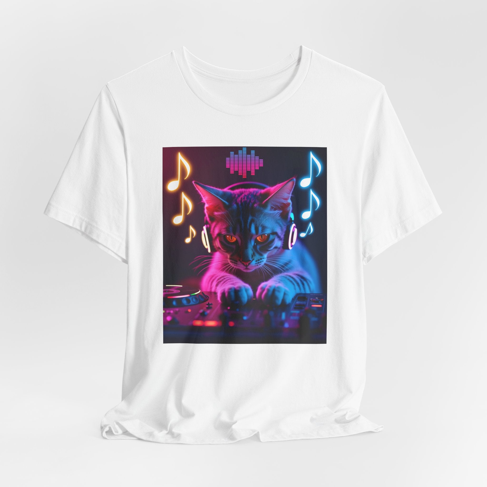 Cute Cat DJ Shirt – Adorable Kitty Music Lover Unisex Tee
