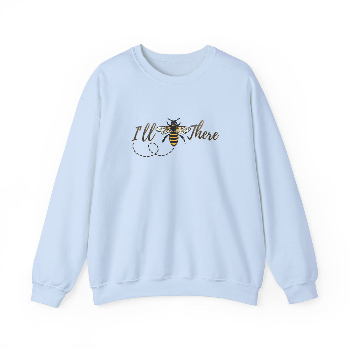 Light blue sweatshirt with bee graphic and 'Ill There' text on a white background