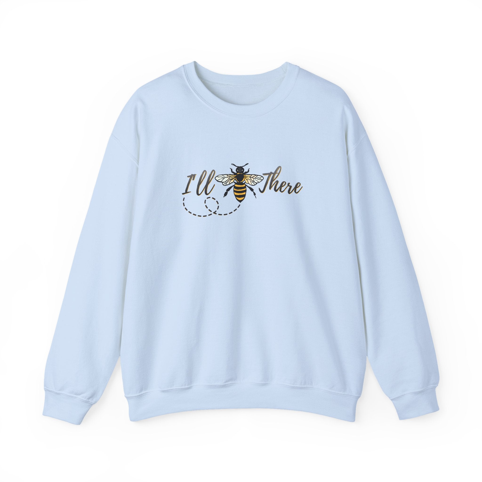 Light blue sweatshirt with bee graphic and 'Ill There' text on a white background