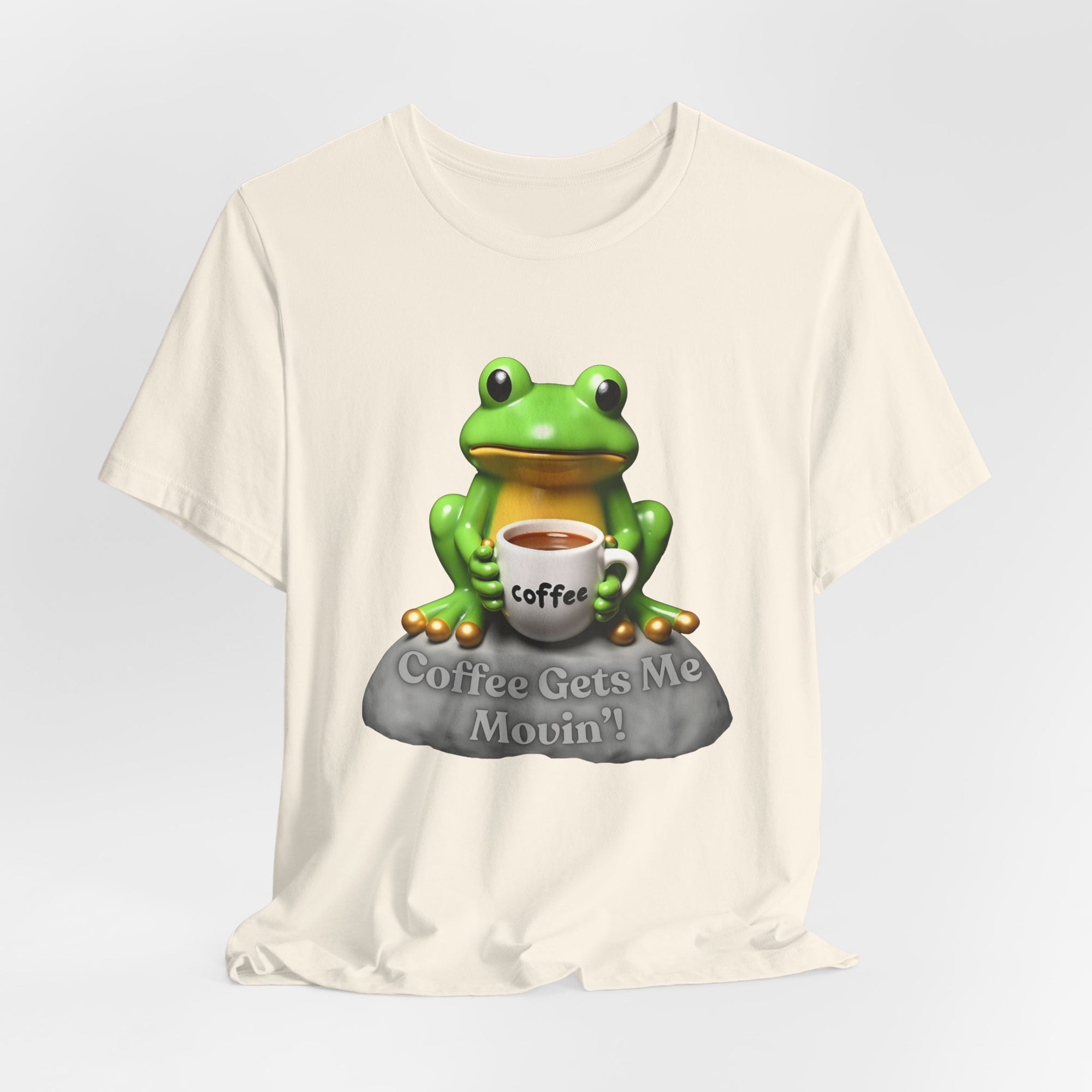 Cute Coffee Frog T-Shirt – Funny Frogcore Aesthetic Tee for Coffee Lovers, Cozy Cartoon Frog Shirt, Gift for Caffeine Addicts
