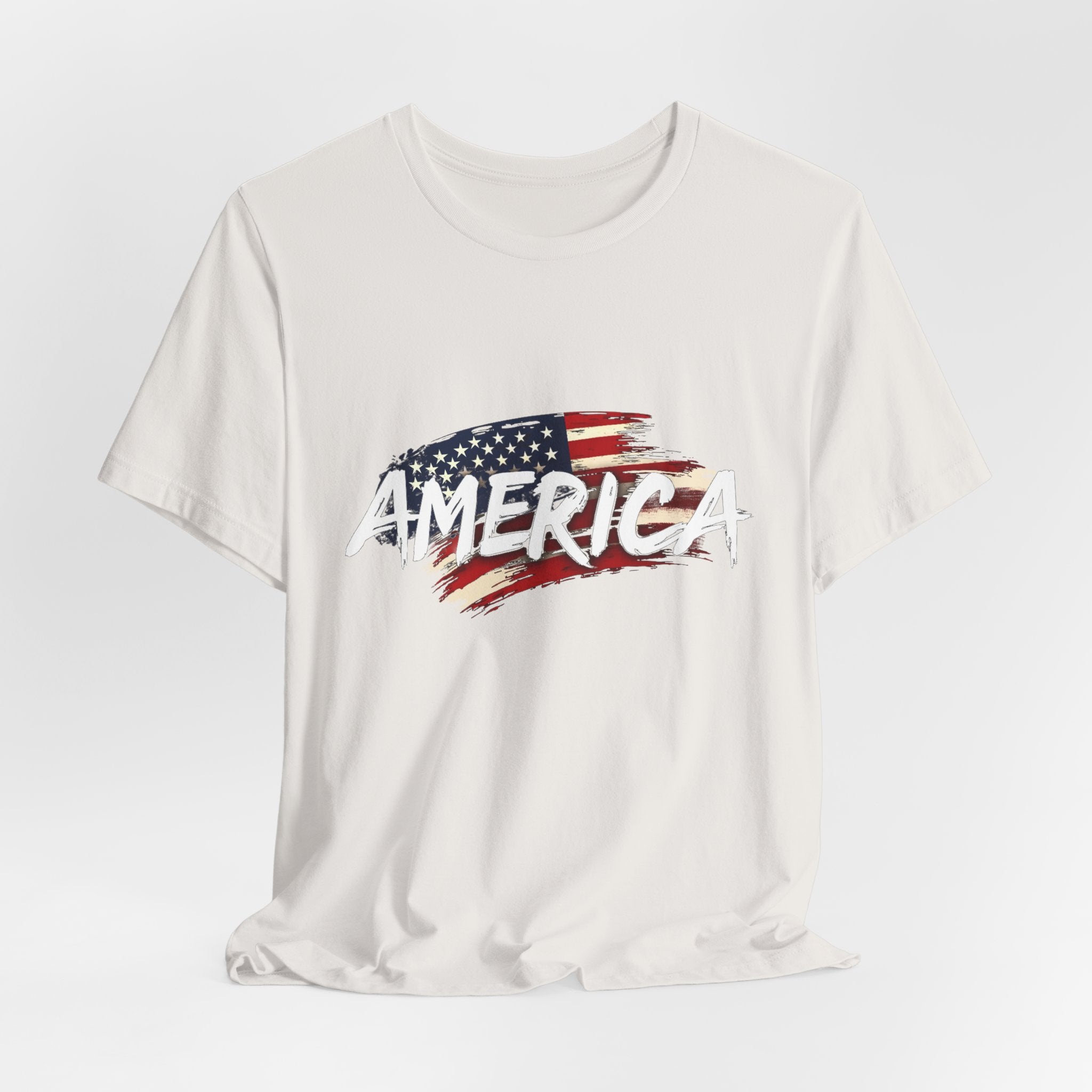 America Vintage Style Patriotic Flag Graphic T-Shirt