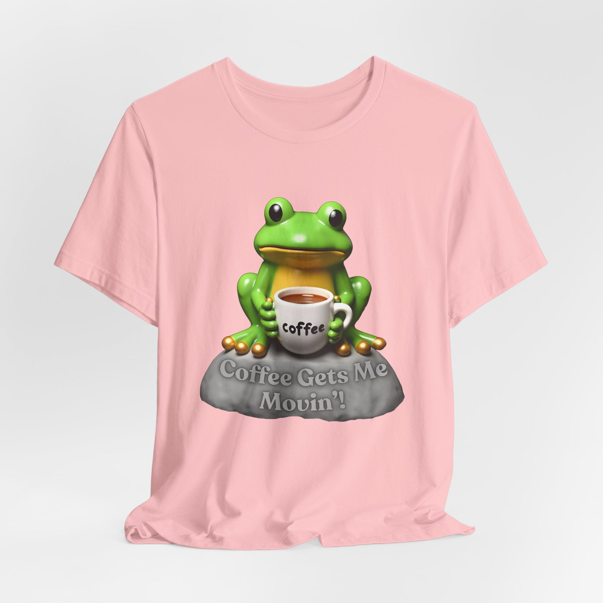 Cute Coffee Frog T-Shirt – Funny Frogcore Aesthetic Tee for Coffee Lovers, Cozy Cartoon Frog Shirt, Gift for Caffeine Addicts
