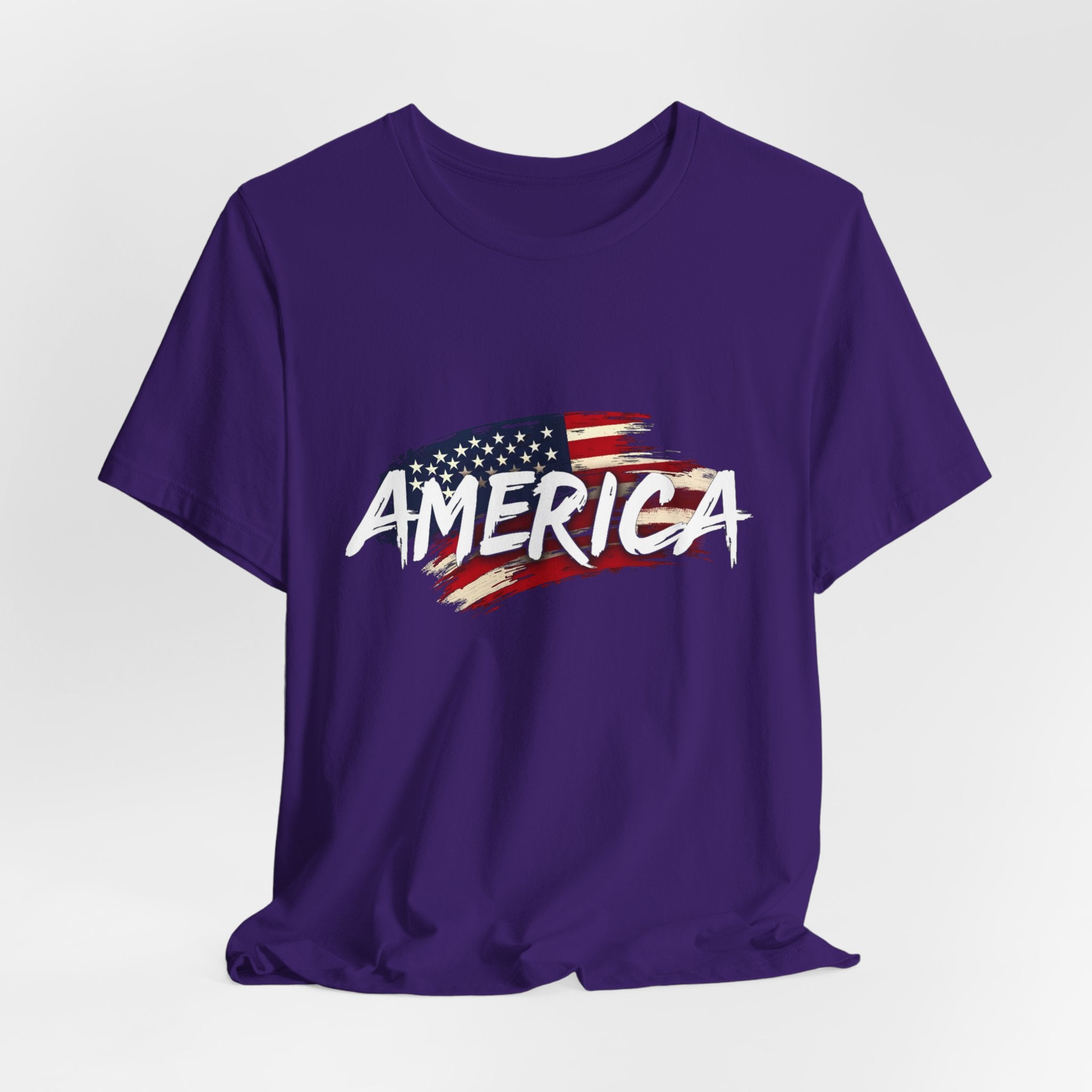 America Vintage Style Patriotic Flag Graphic T-Shirt