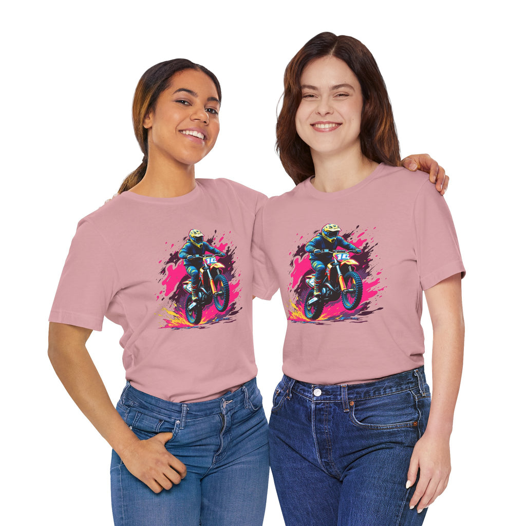 Neon Dirt Rush Motocross Shirt – Extreme Rider Dirt Bike Racing Unisex Tee