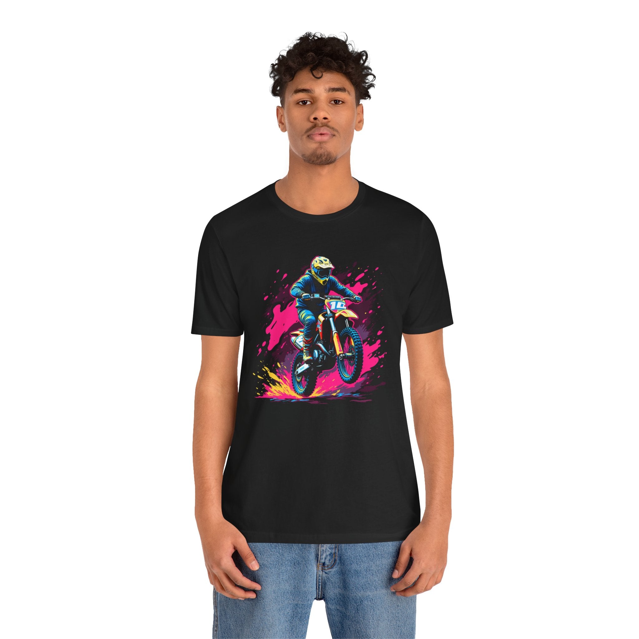 Neon Dirt Rush Motocross Shirt – Extreme Rider Dirt Bike Racing Unisex Tee