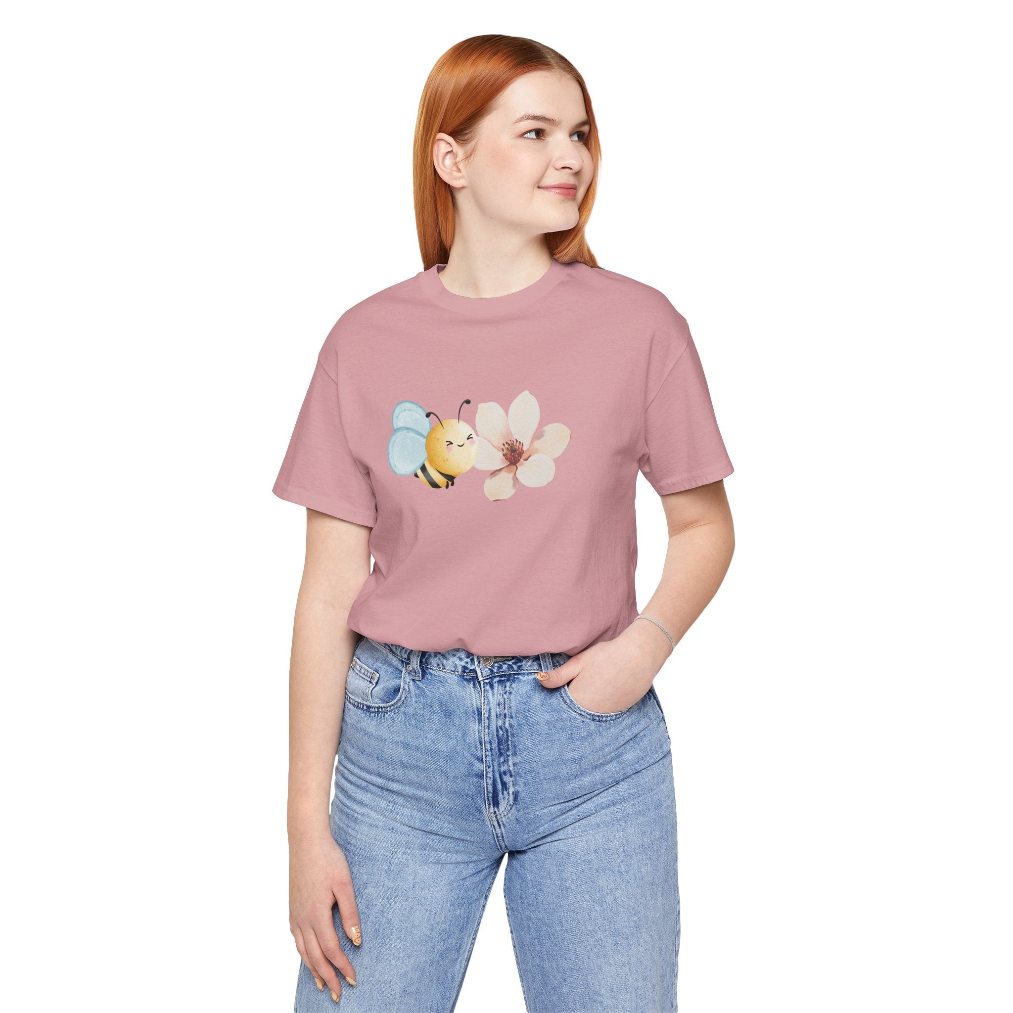 Cute Vintage Bee and Flower T-shirt