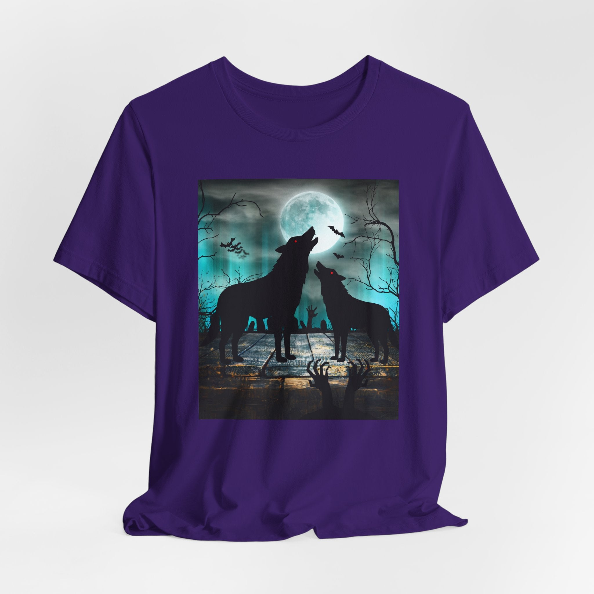 Creepy Full Moon Fox T-Shirt – Spooky Animal Art Unisex Shirt