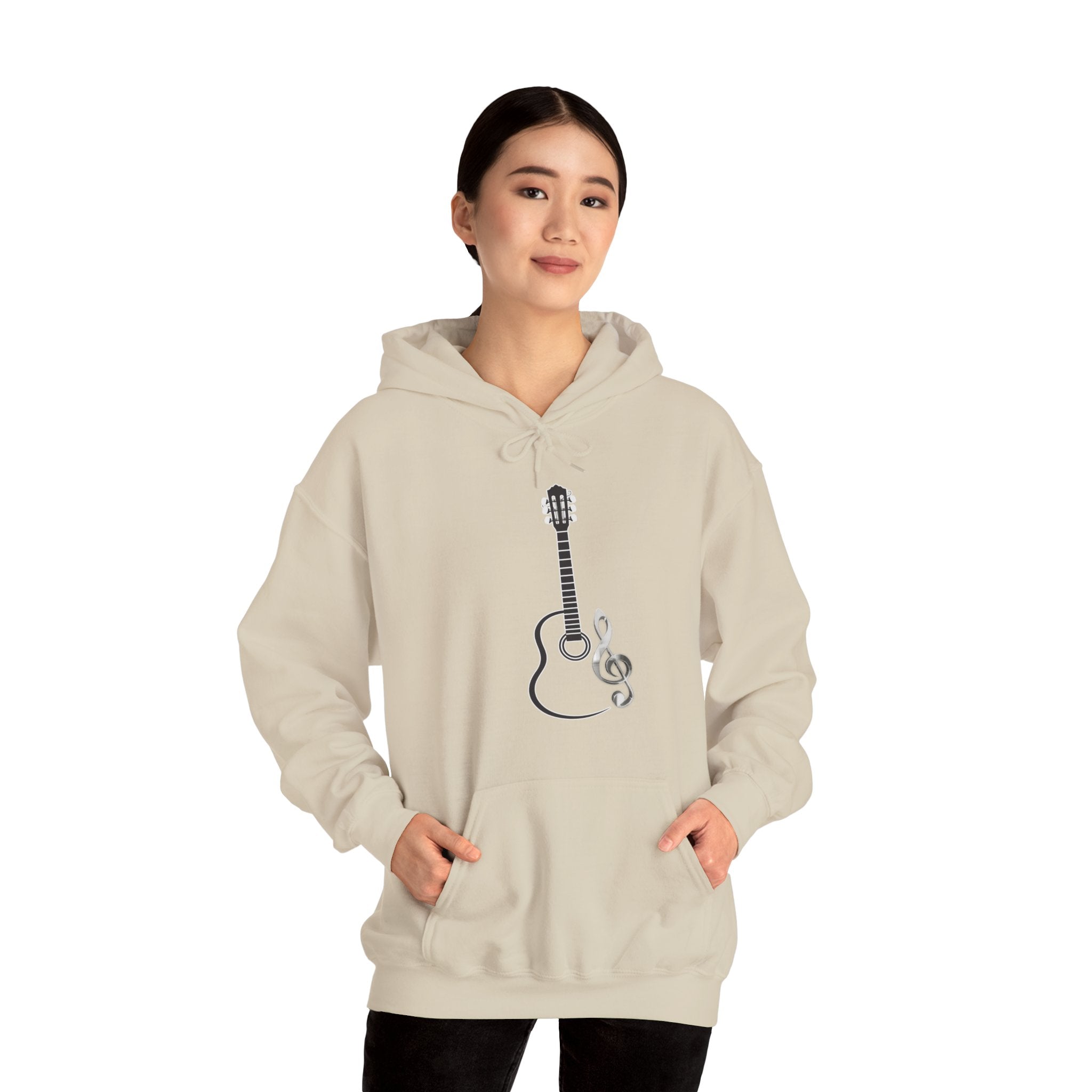 Acoustic Guitar Music Note Hoodie