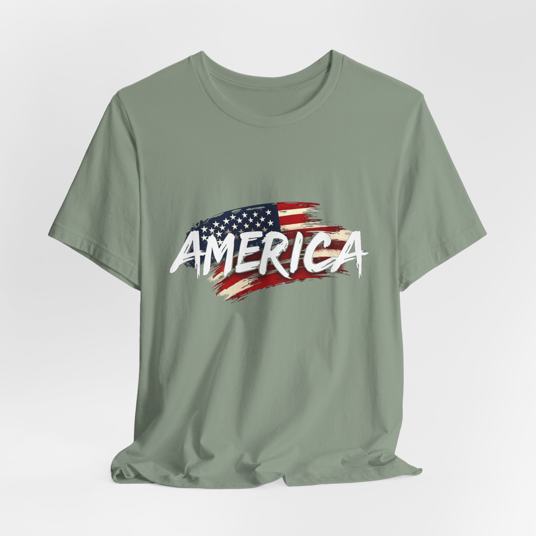 America Vintage Style Patriotic Flag Graphic T-Shirt