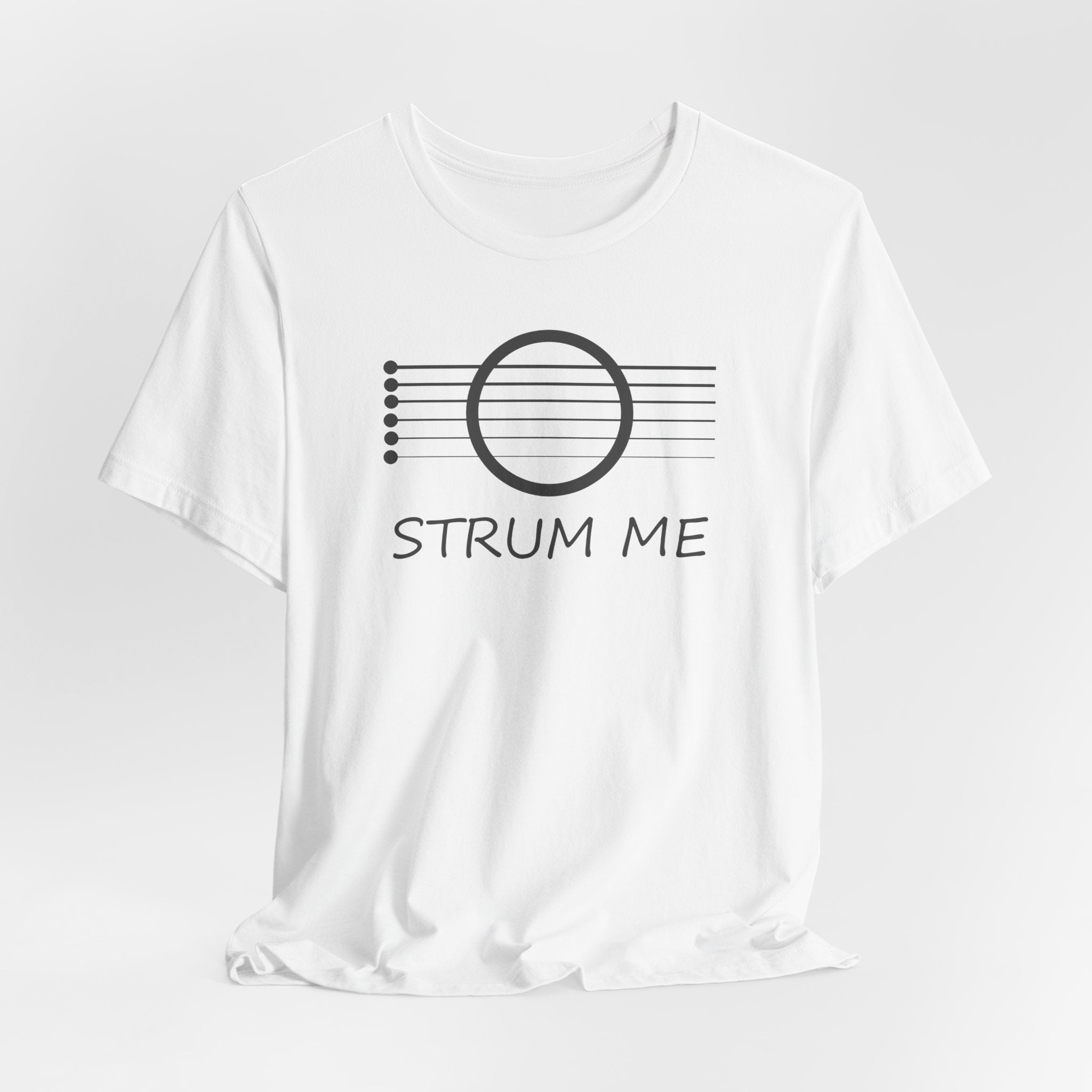 Strum Me Acoustic Guitar T-shirt – Music Lover Graphic Unisex Tee